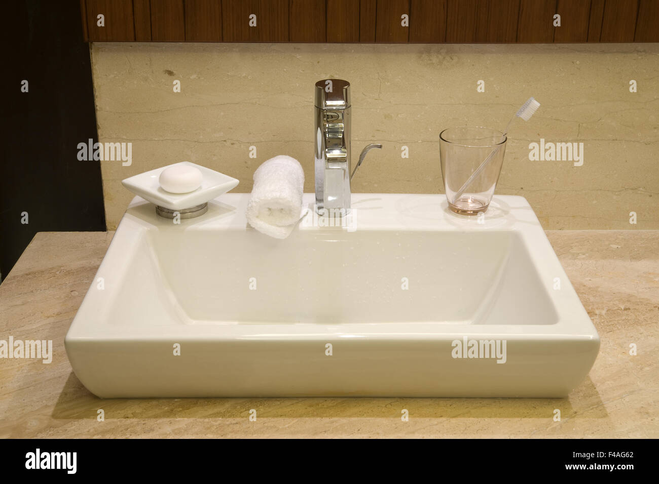 Luxury hotel bathroom Stock Photo