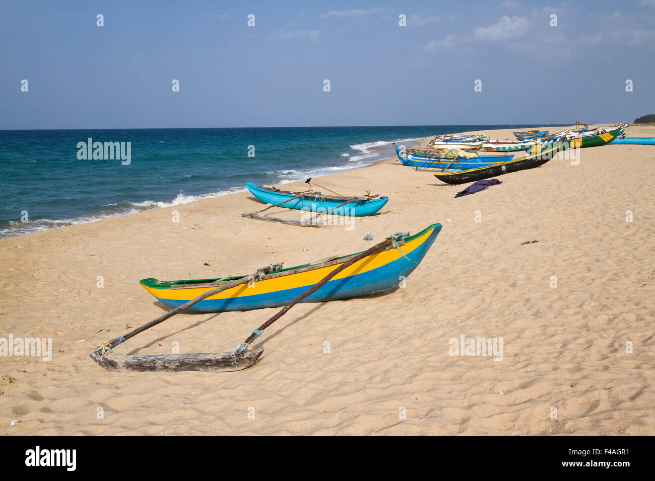 Dugout canoe in Batticaloa beach Sri Lanka Stock Photo Alamy