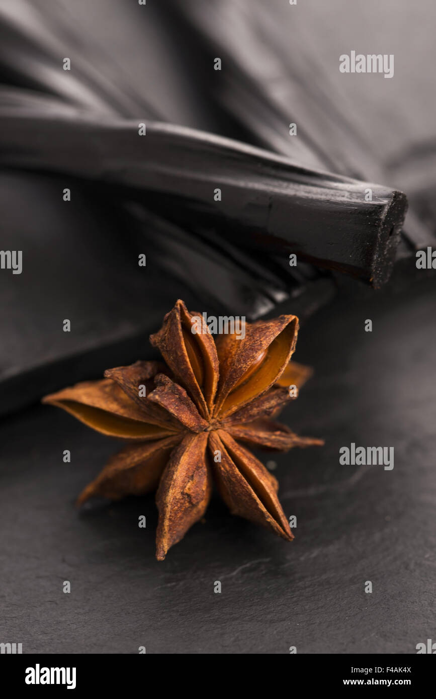 Licorice candy with star anise Stock Photo Alamy