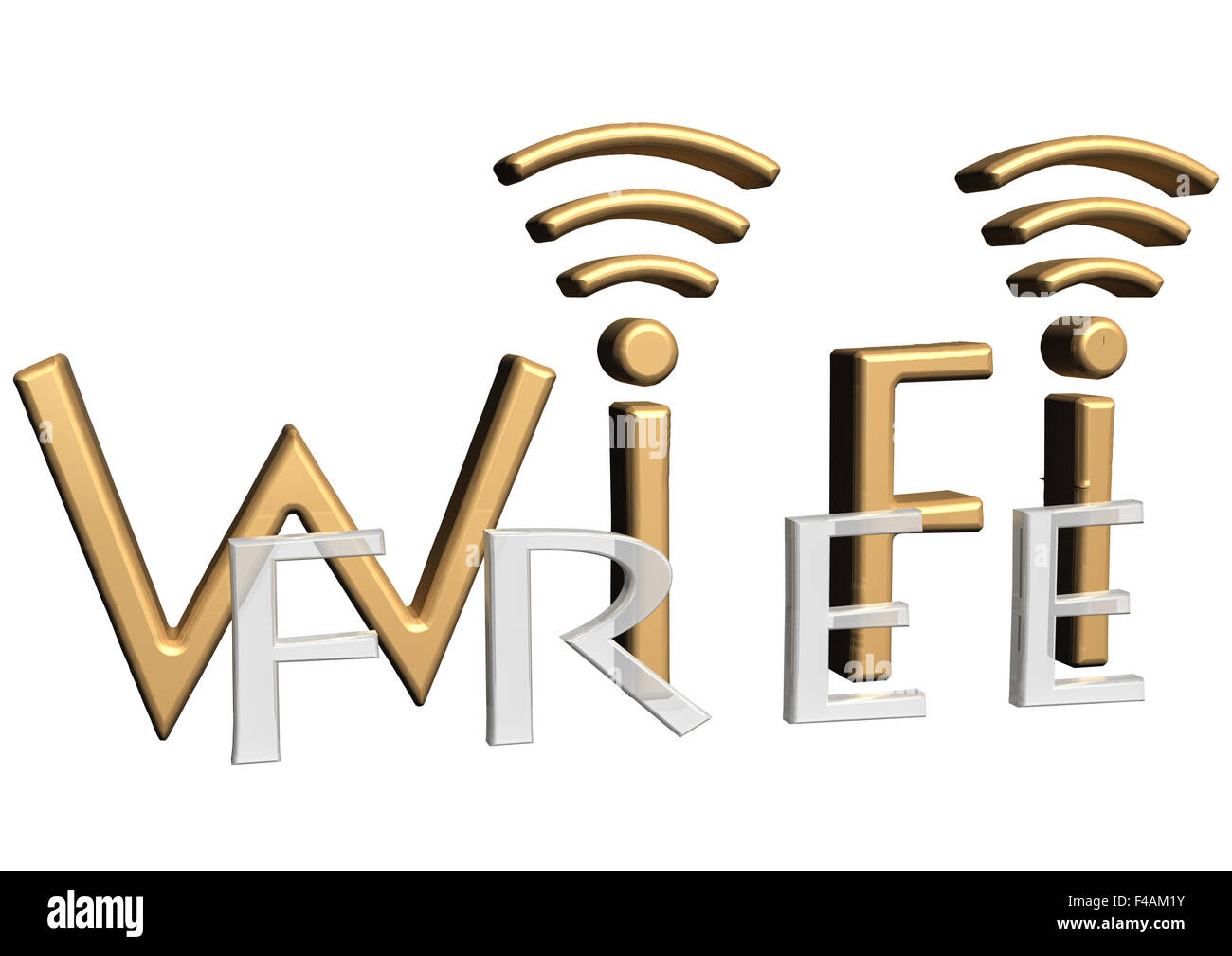 Sign of a free wireless communication Stock Photo - Alamy