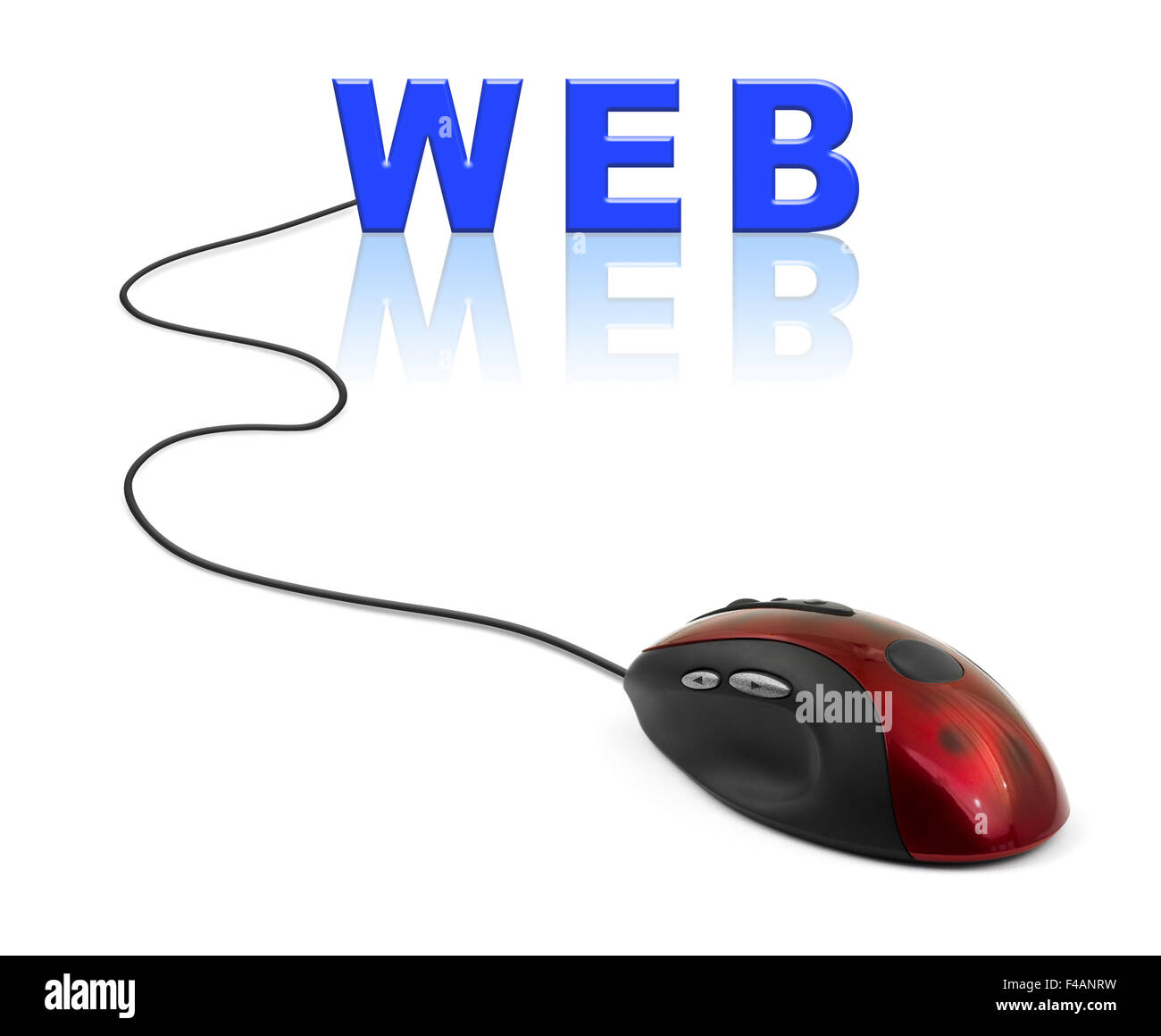 Computer mouse and word WEB Stock Photo Alamy