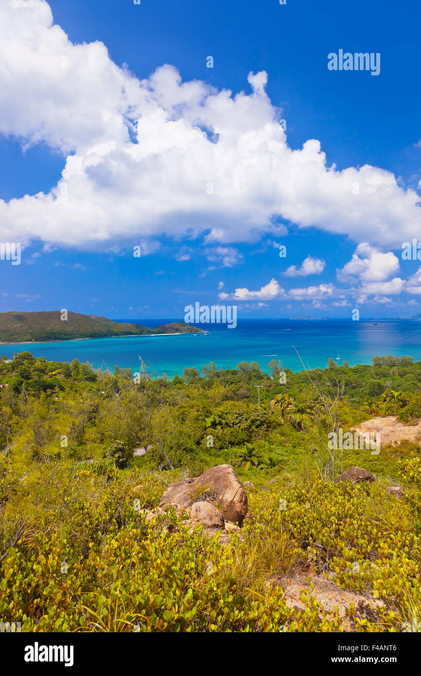 Landscape of island Praslin - Seychelles Stock Photo - Alamy