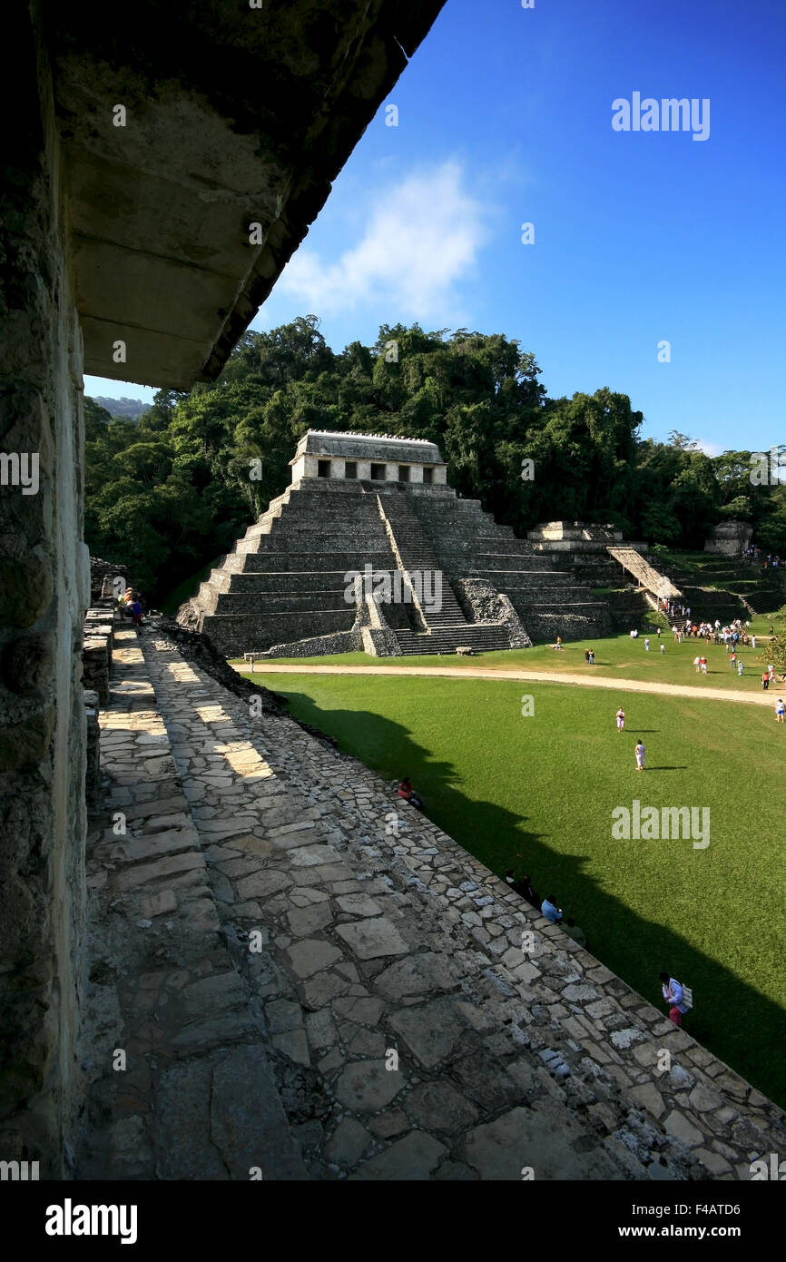 maya ruins in palenque Stock Photo