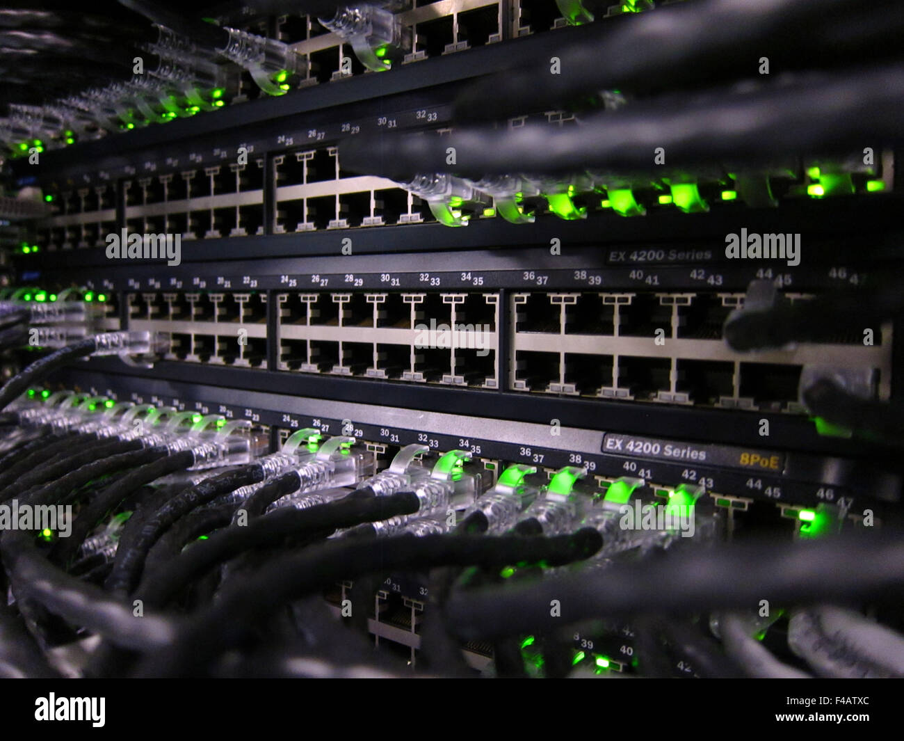 network cabling Stock Photo
