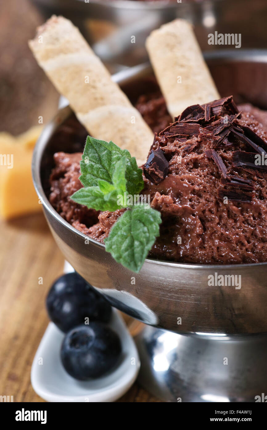 Chocolat mousse stock photo alamy