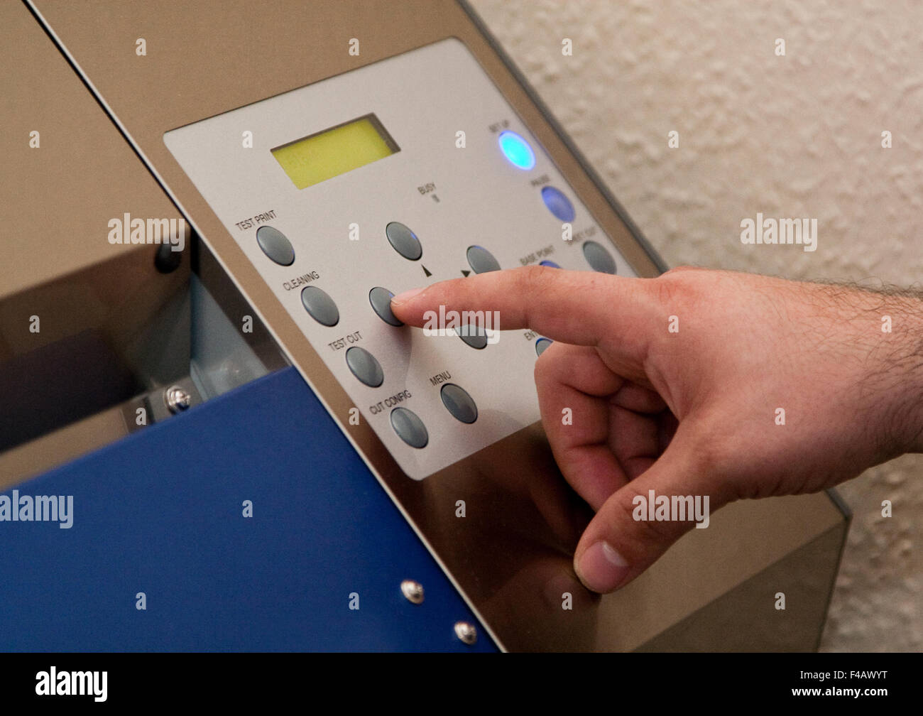Setting the machine Stock Photo - Alamy