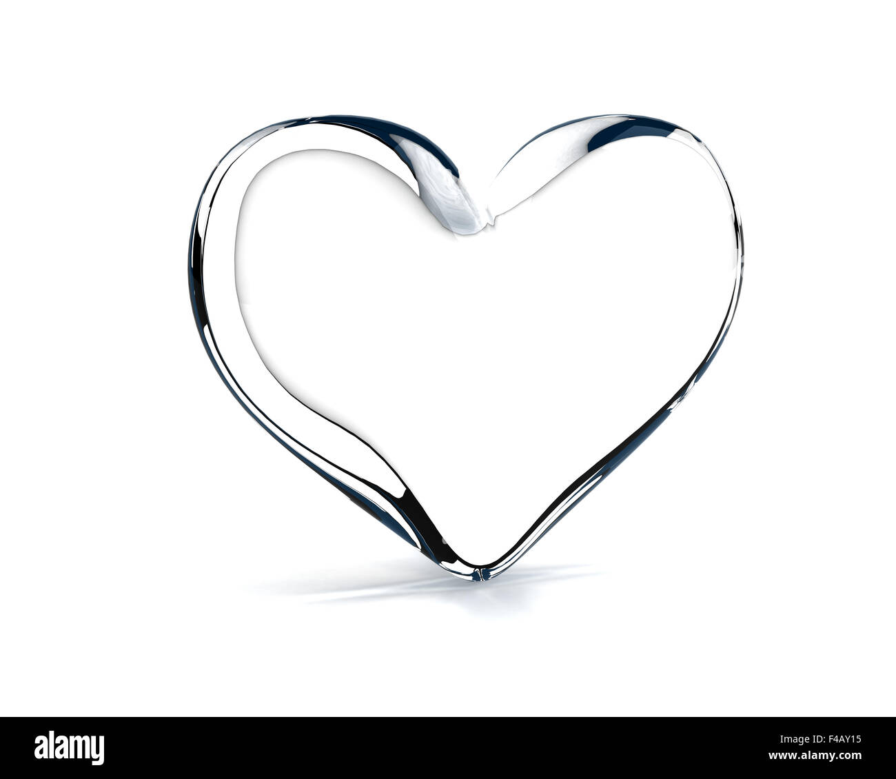 glass heart on the white background Stock Photo Alamy
