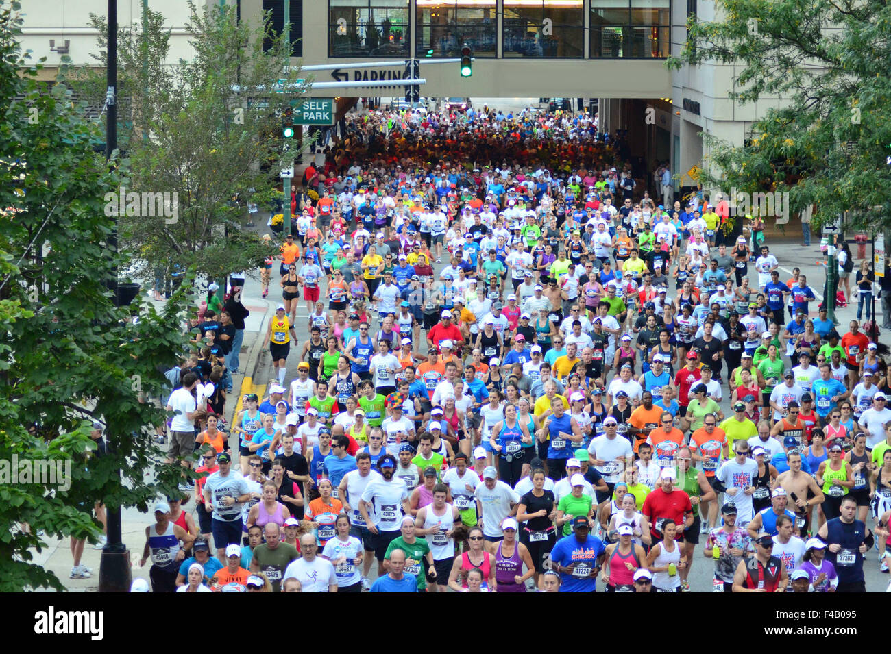 Marathon running Stock Photo