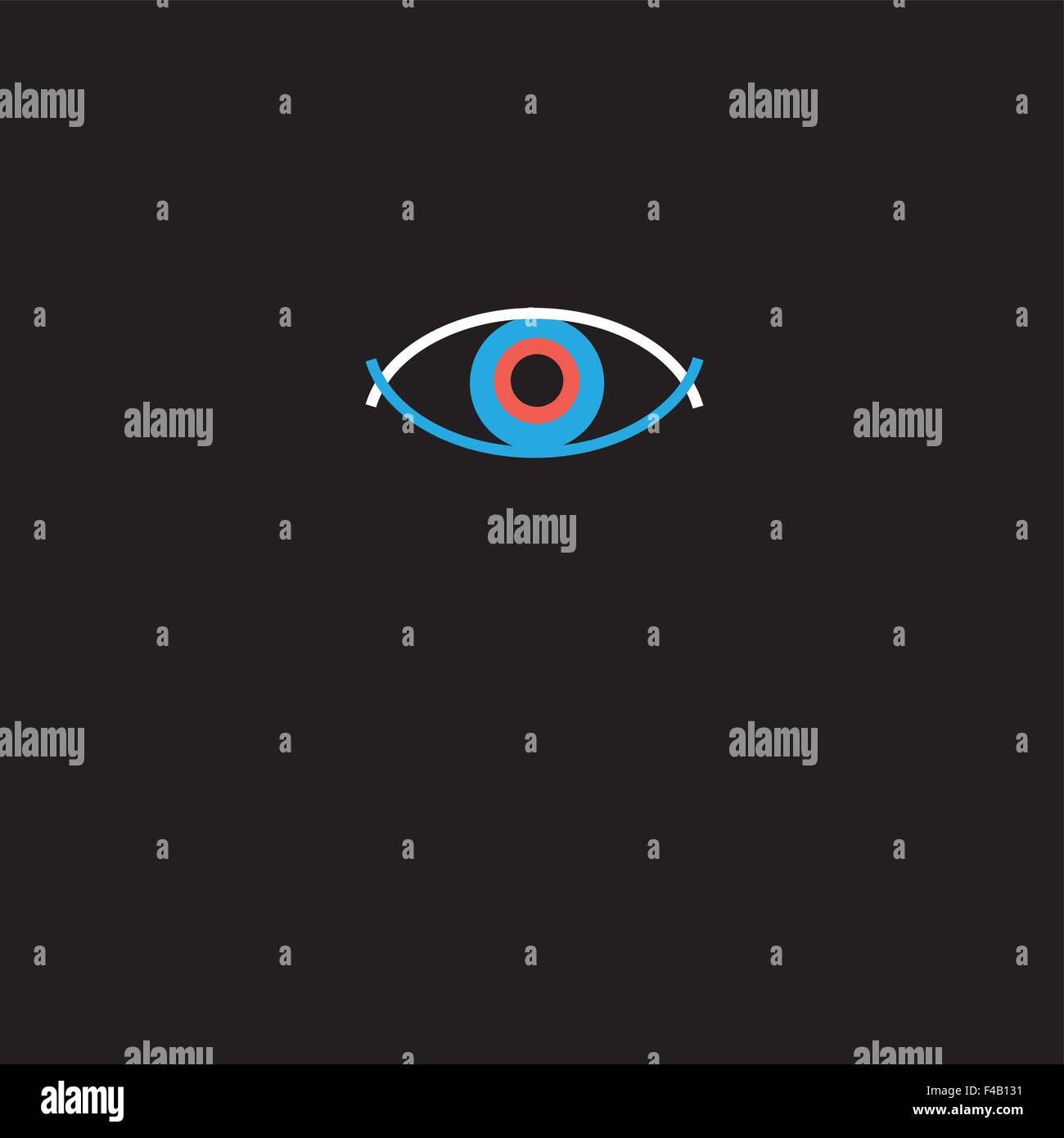 Vector eye icon on a black background Stock Vector Image & Art - Alamy