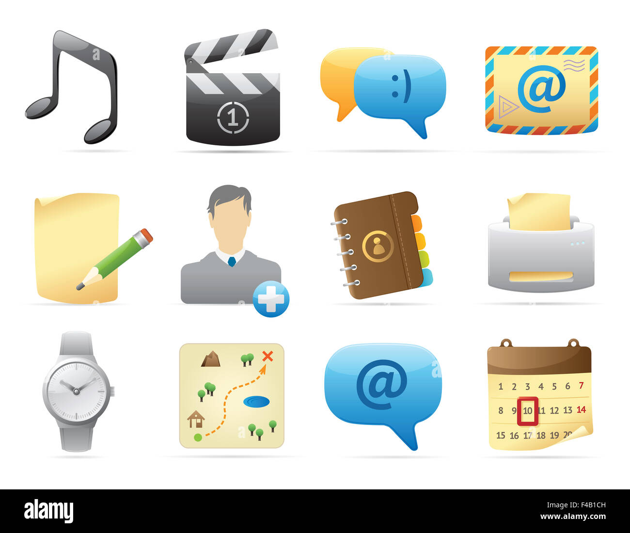 Icons for interface Stock Photo - Alamy