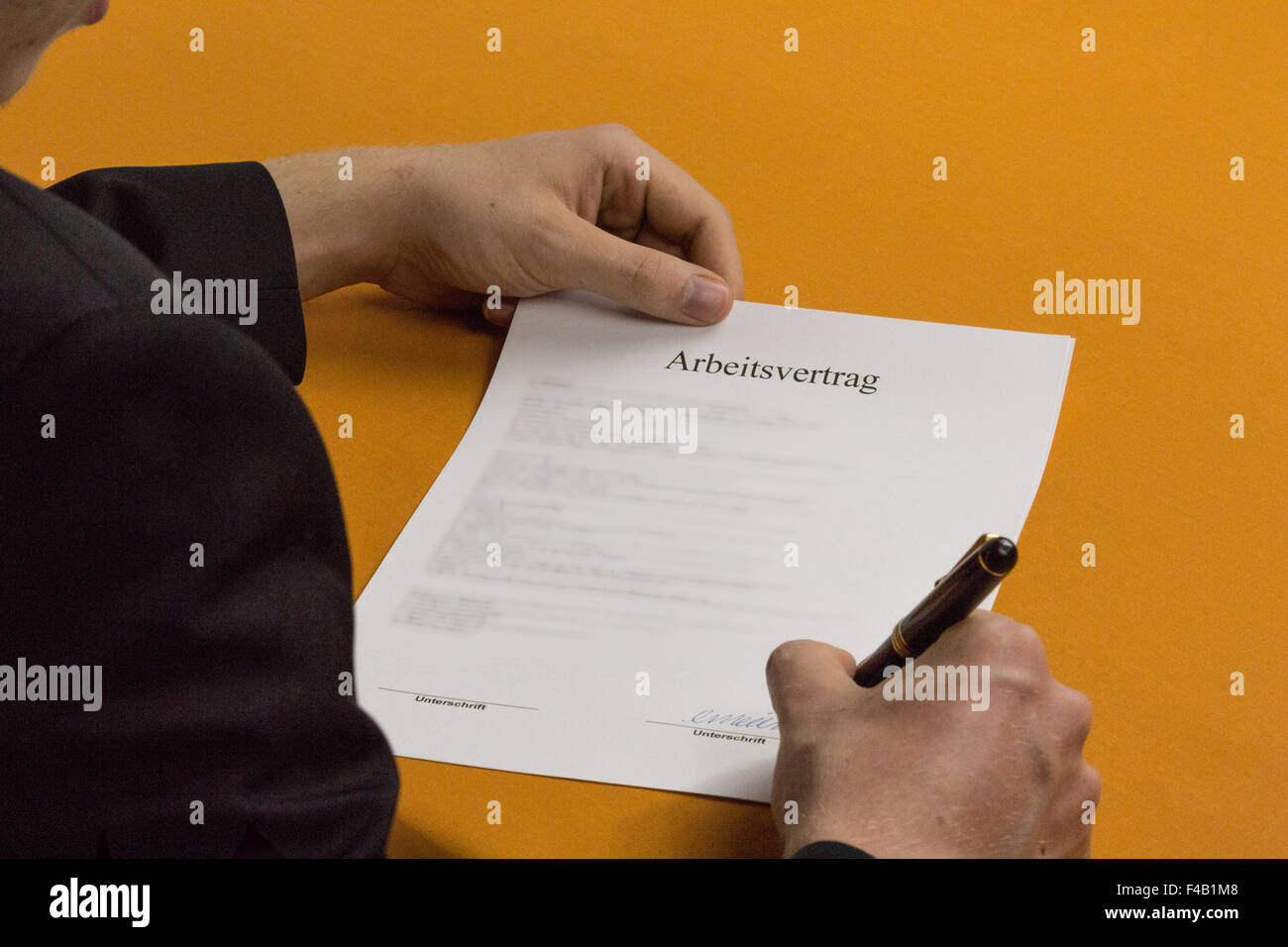 Employment contract 8 Stock Photo