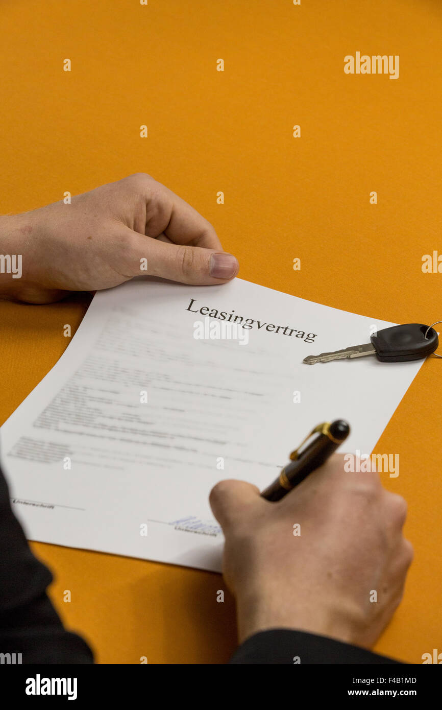 Lease contract 14 Stock Photo
