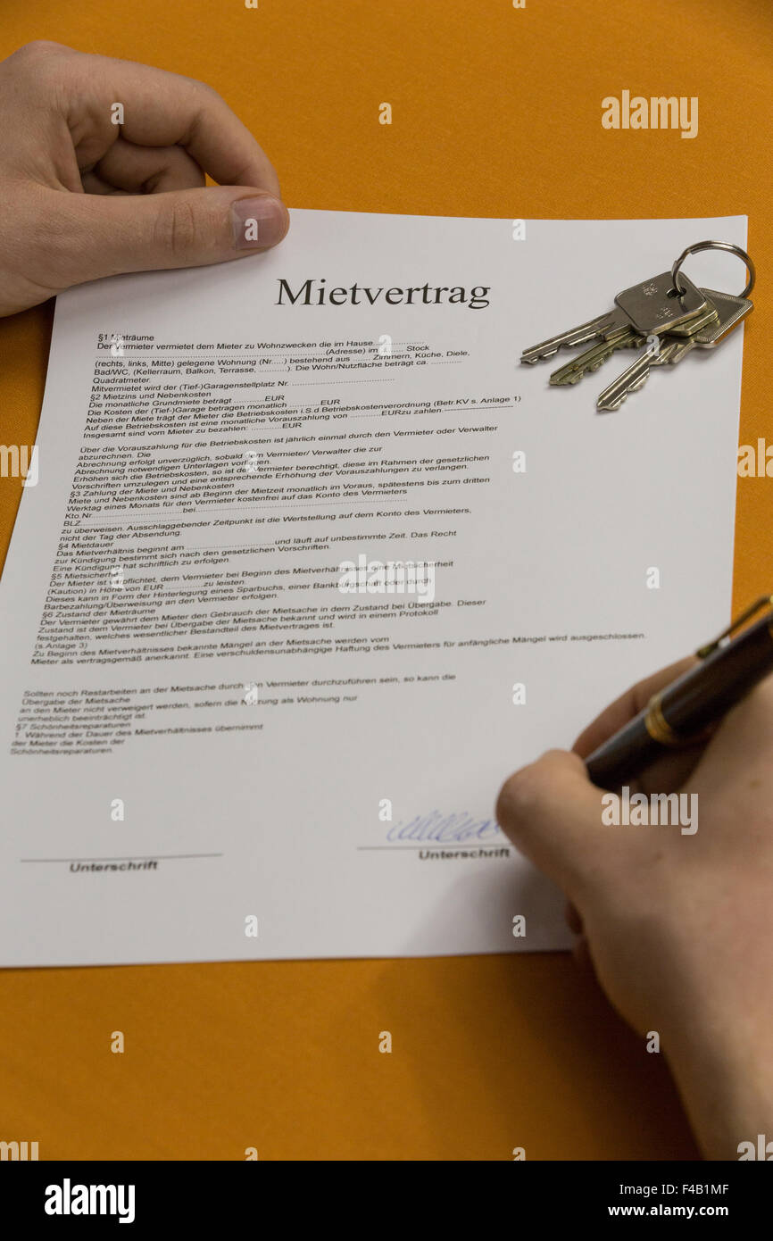 Lease contract 8 Stock Photo