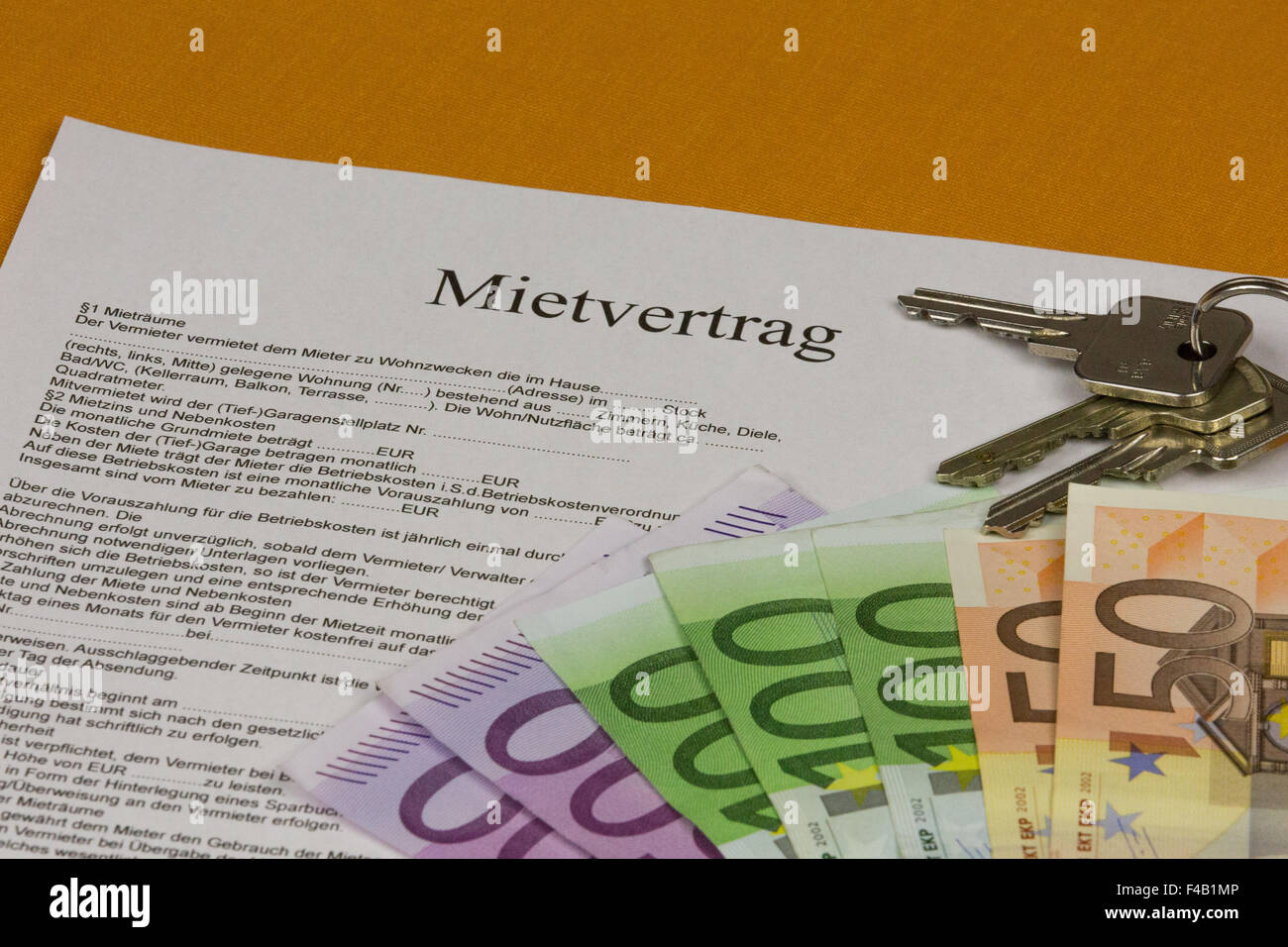 Lease contract 10 Stock Photo