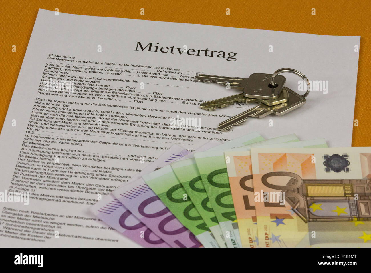 Lease contract 12 Stock Photo