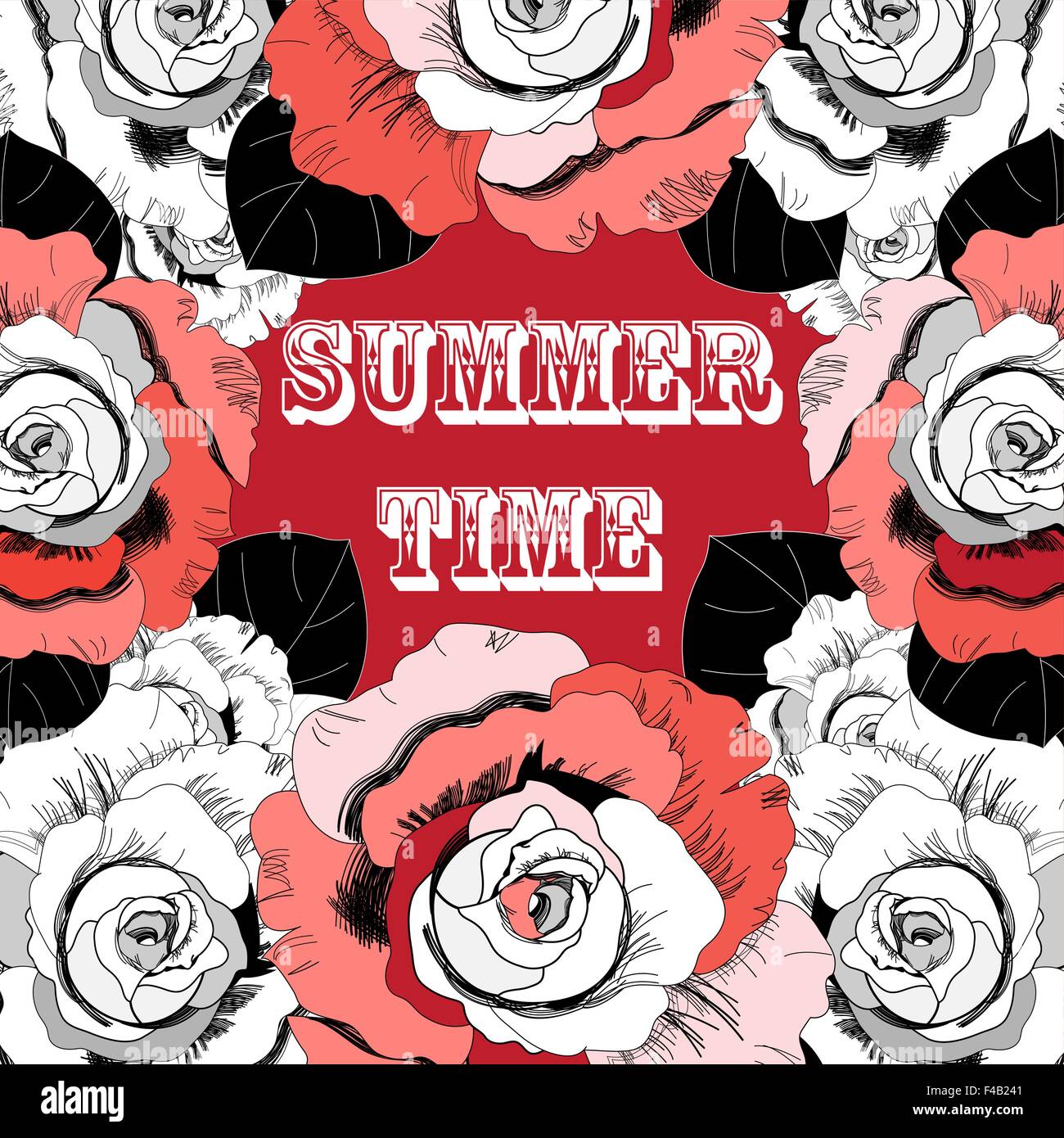 summer floral background Stock Vector Image & Art - Alamy