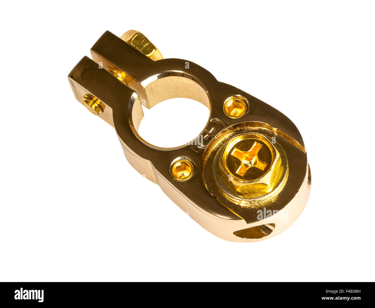 Positive contact terminal CAR battery Stock Photo Alamy