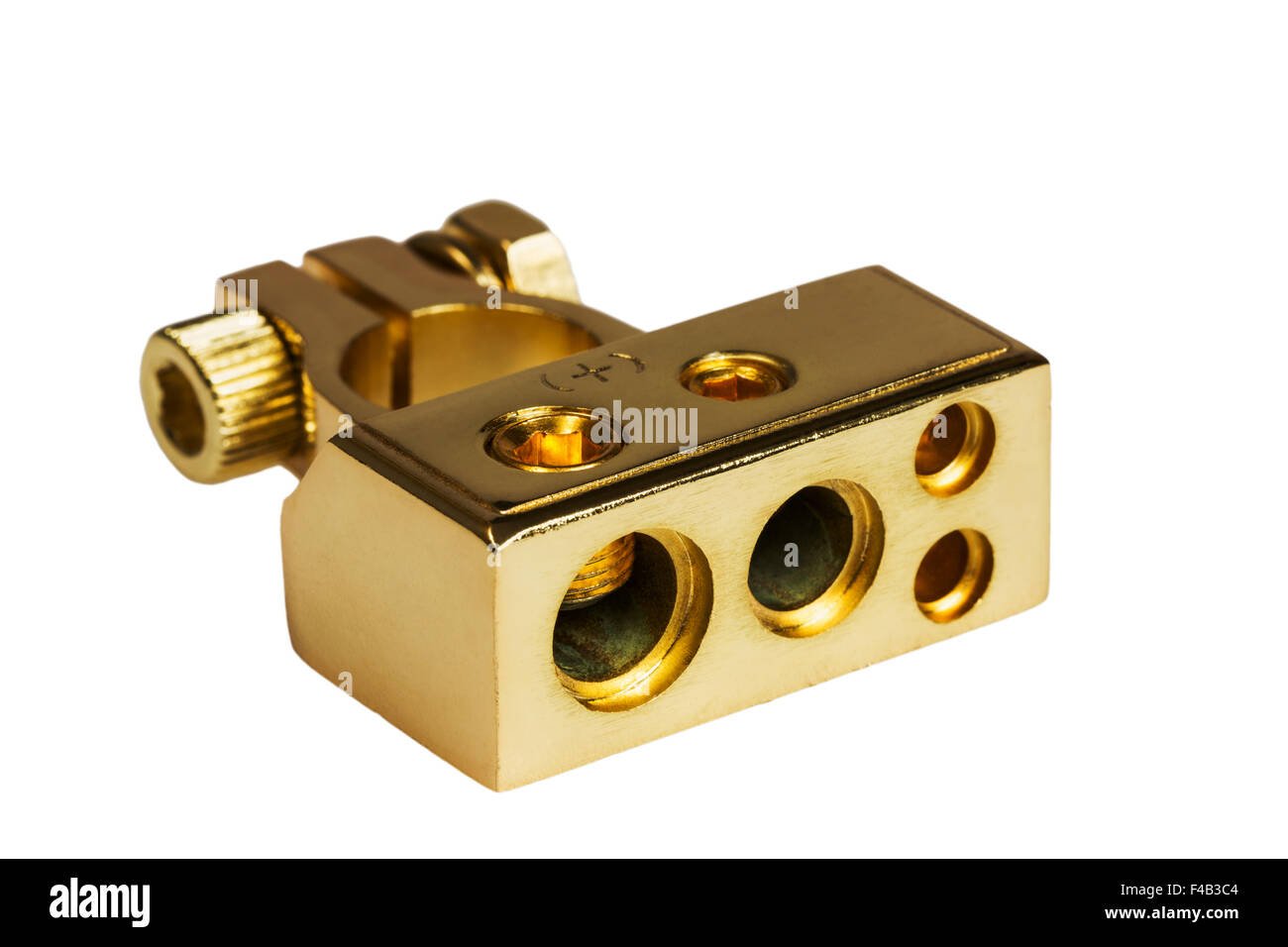 Positive contact terminal CAR battery Stock Photo Alamy