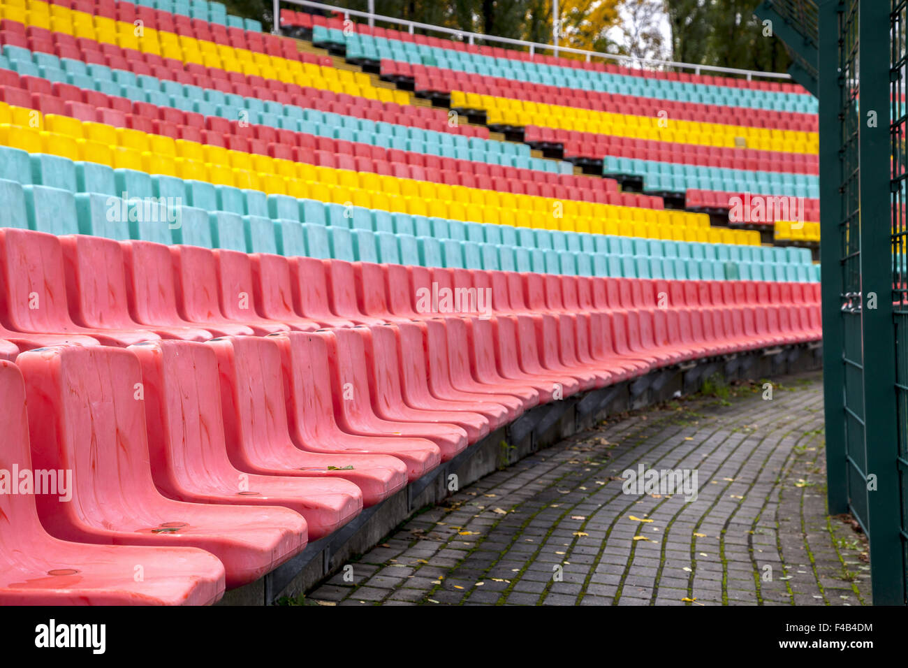 Seats in the sports stadium Stock Photo Alamy