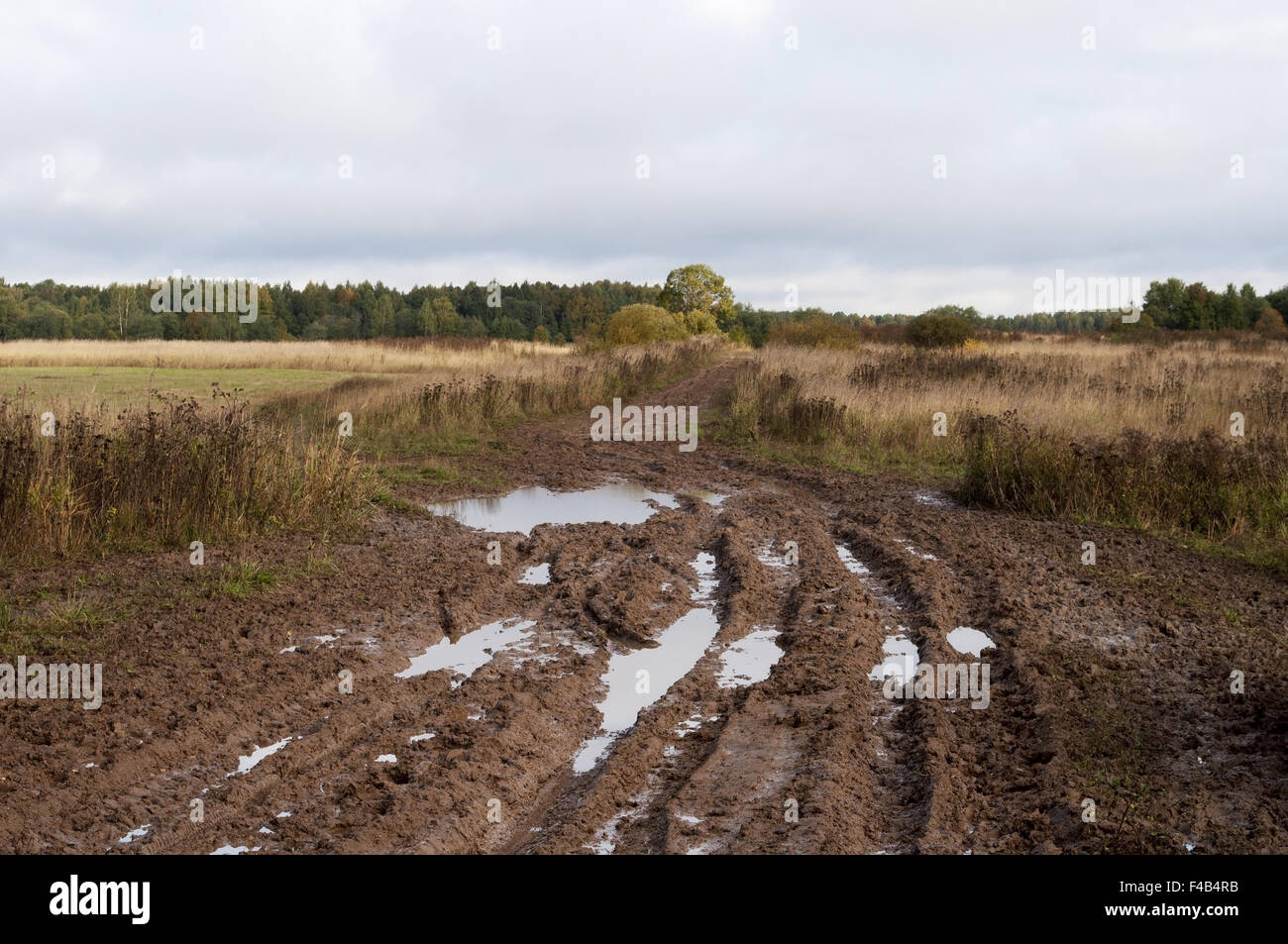 Season of bad roads Stock Photo