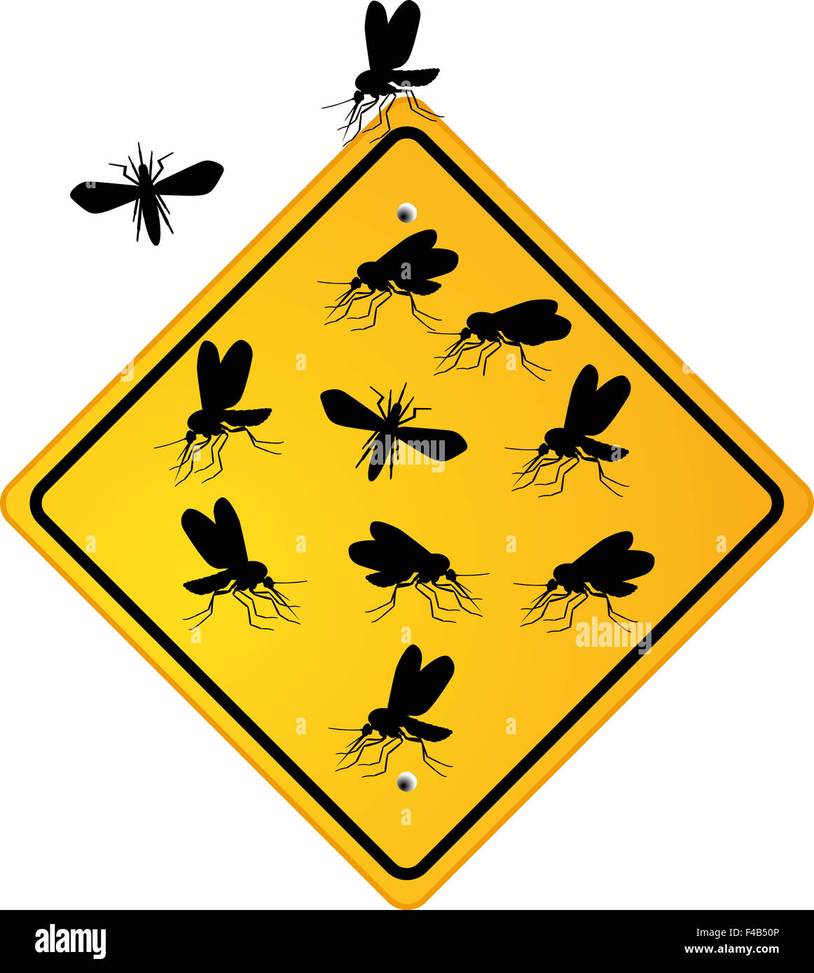 Caution mosquitoes Stock Photo
