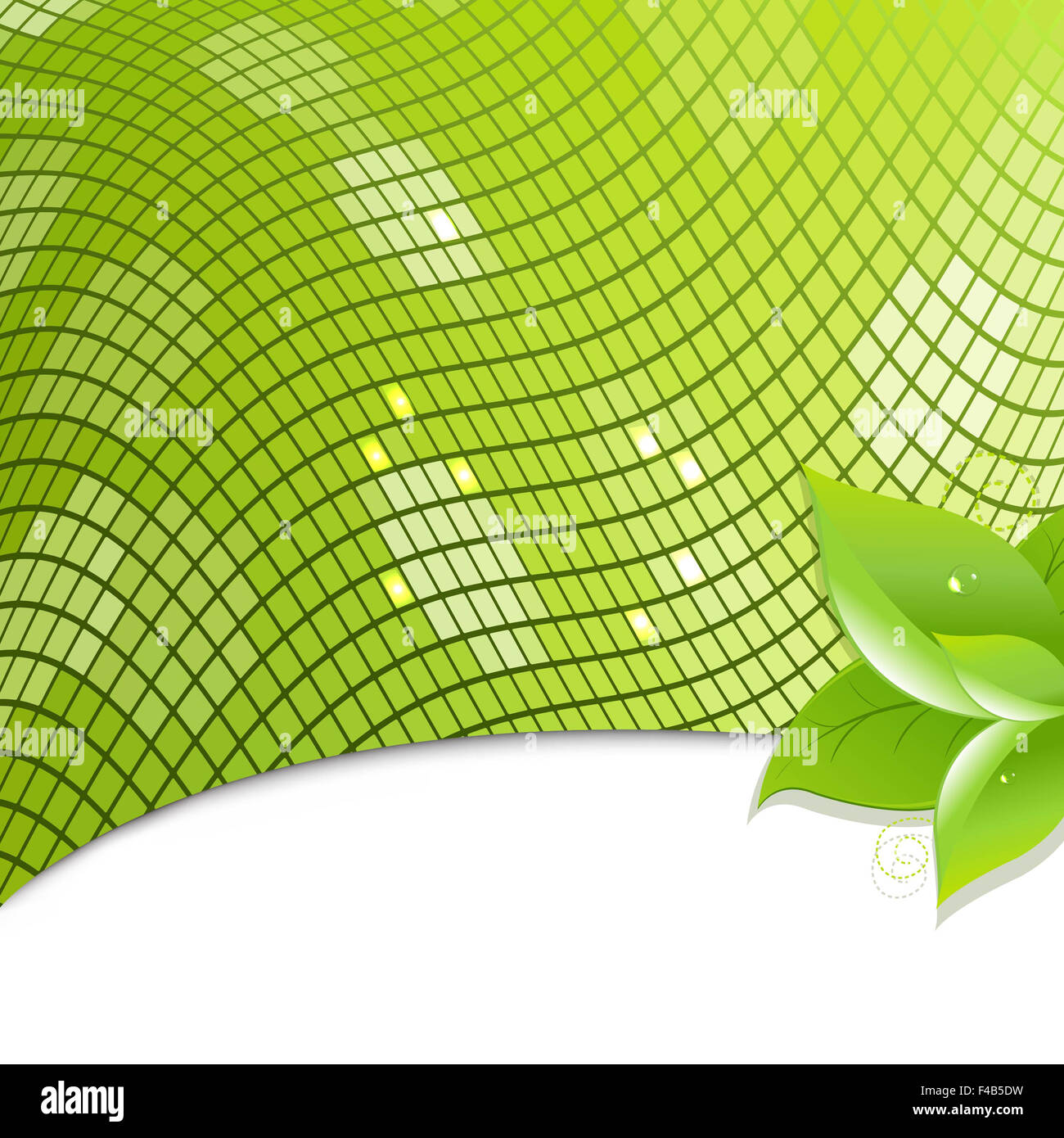 Green Eco Background With Leaves Stock Photo - Alamy