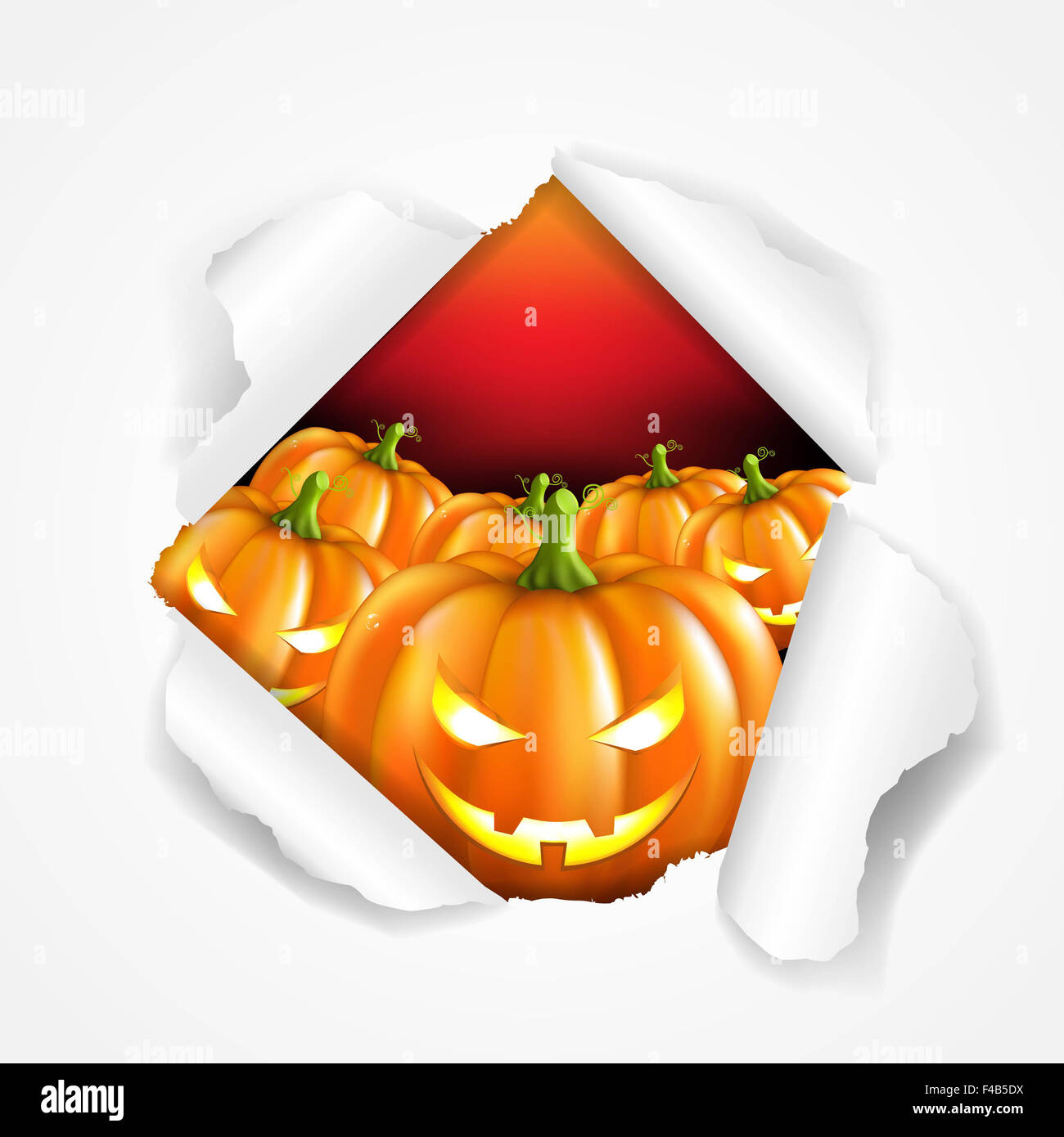 Retro Halloween Poster Stock Photo