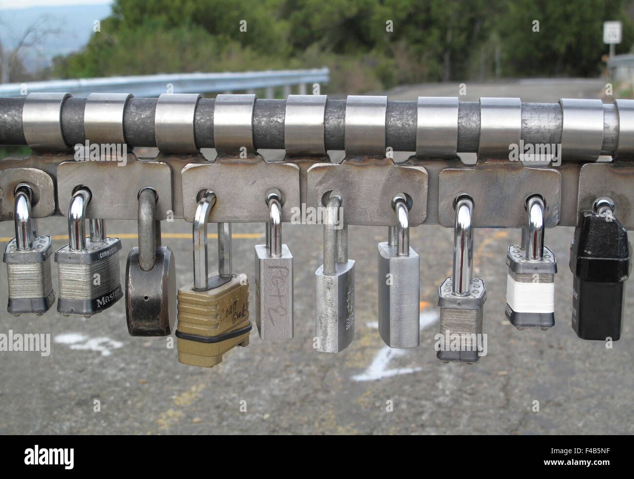 This is a on gate blocking road access to some cell towers. Why so many