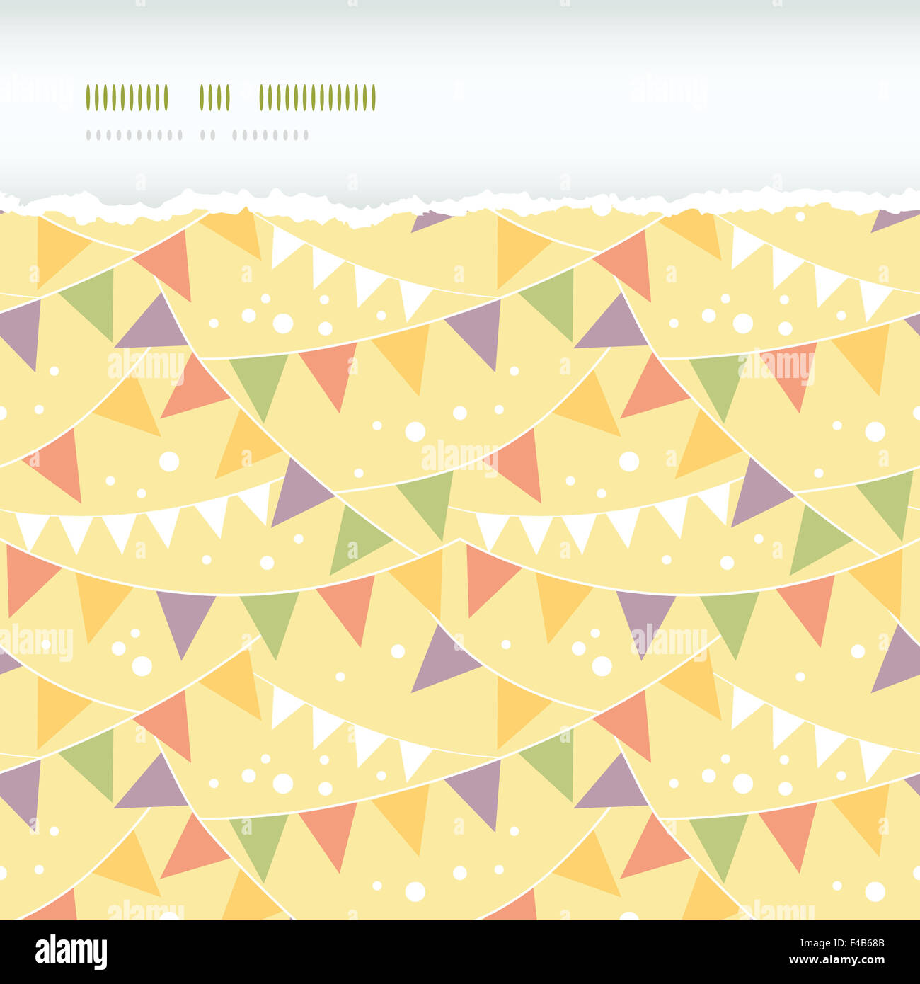 Party Decorations Bunting Horizontal Torn Seamless Pattern Background Stock Photo