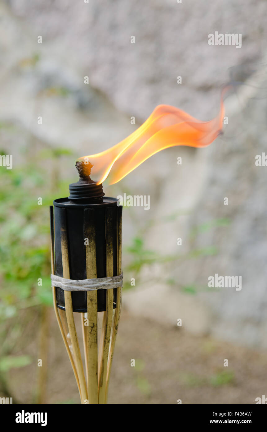 Burning Fire torch, closeup Stock Photo Alamy