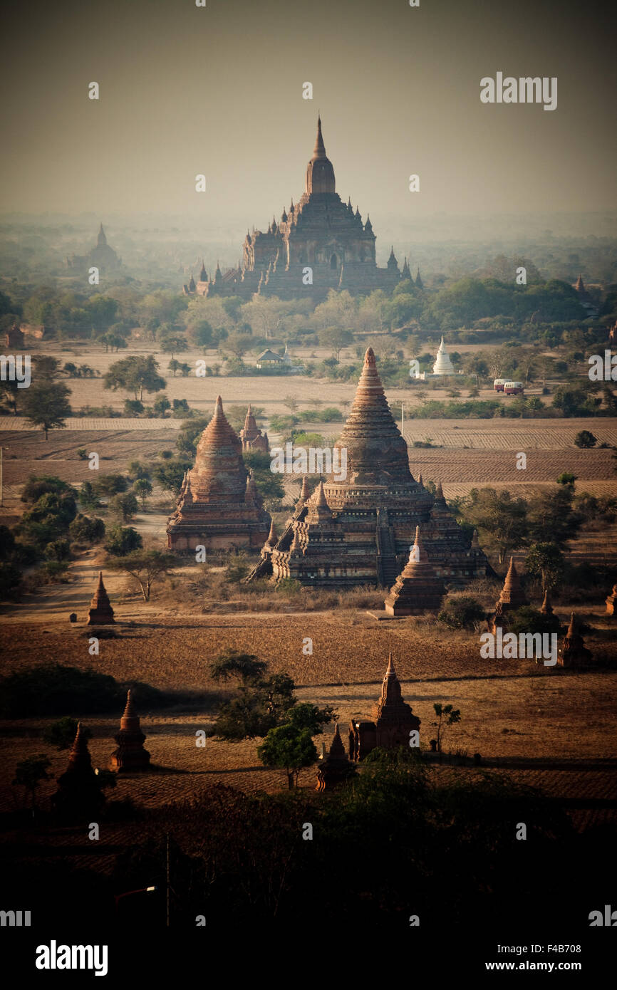 Bagan ancient city Kingdom of Pagan temples and pagodas Burma (Myanmar) Stock Photo