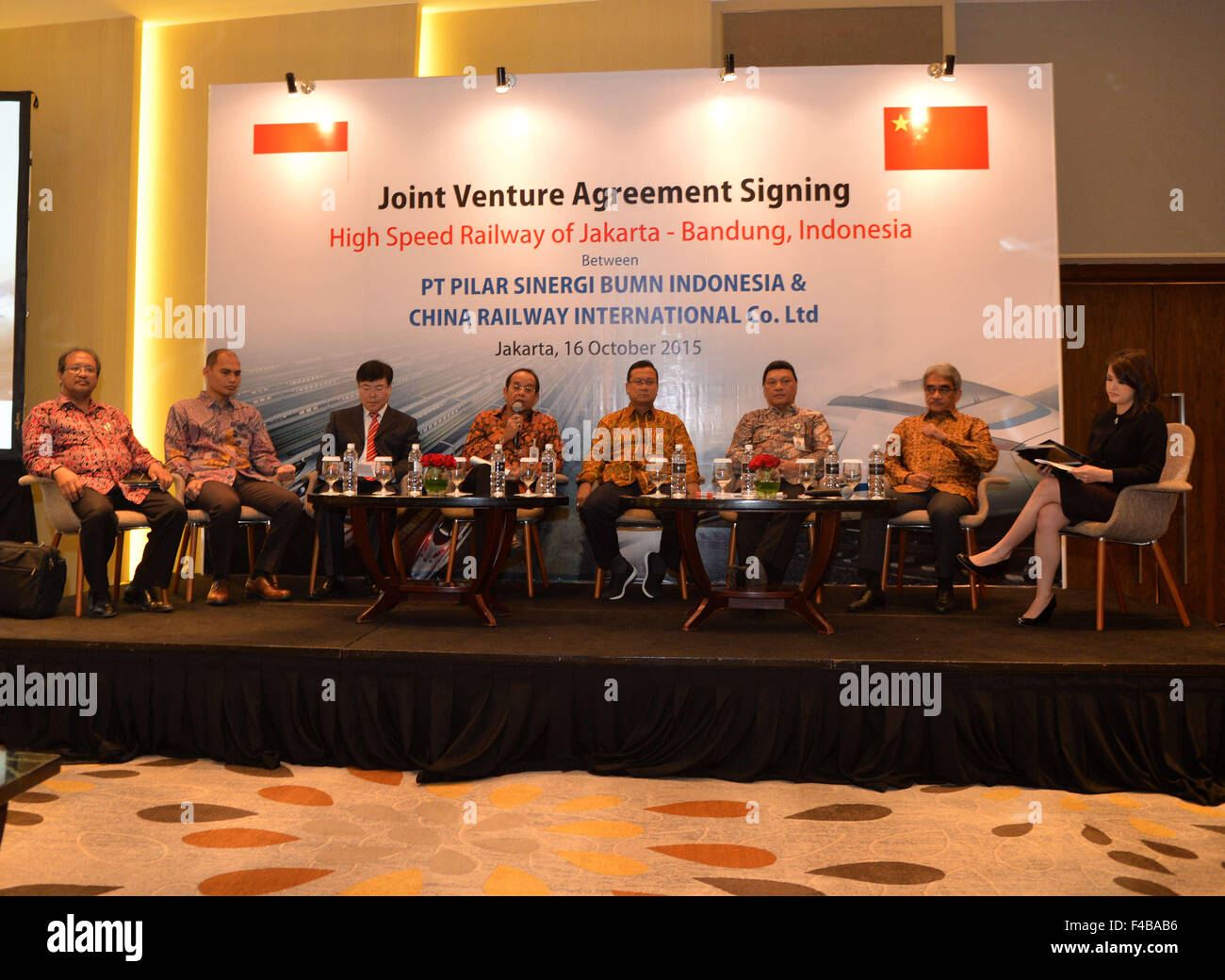 Jakarta Indonesia 16th Oct 2015 Delegates Attend A Press Conference