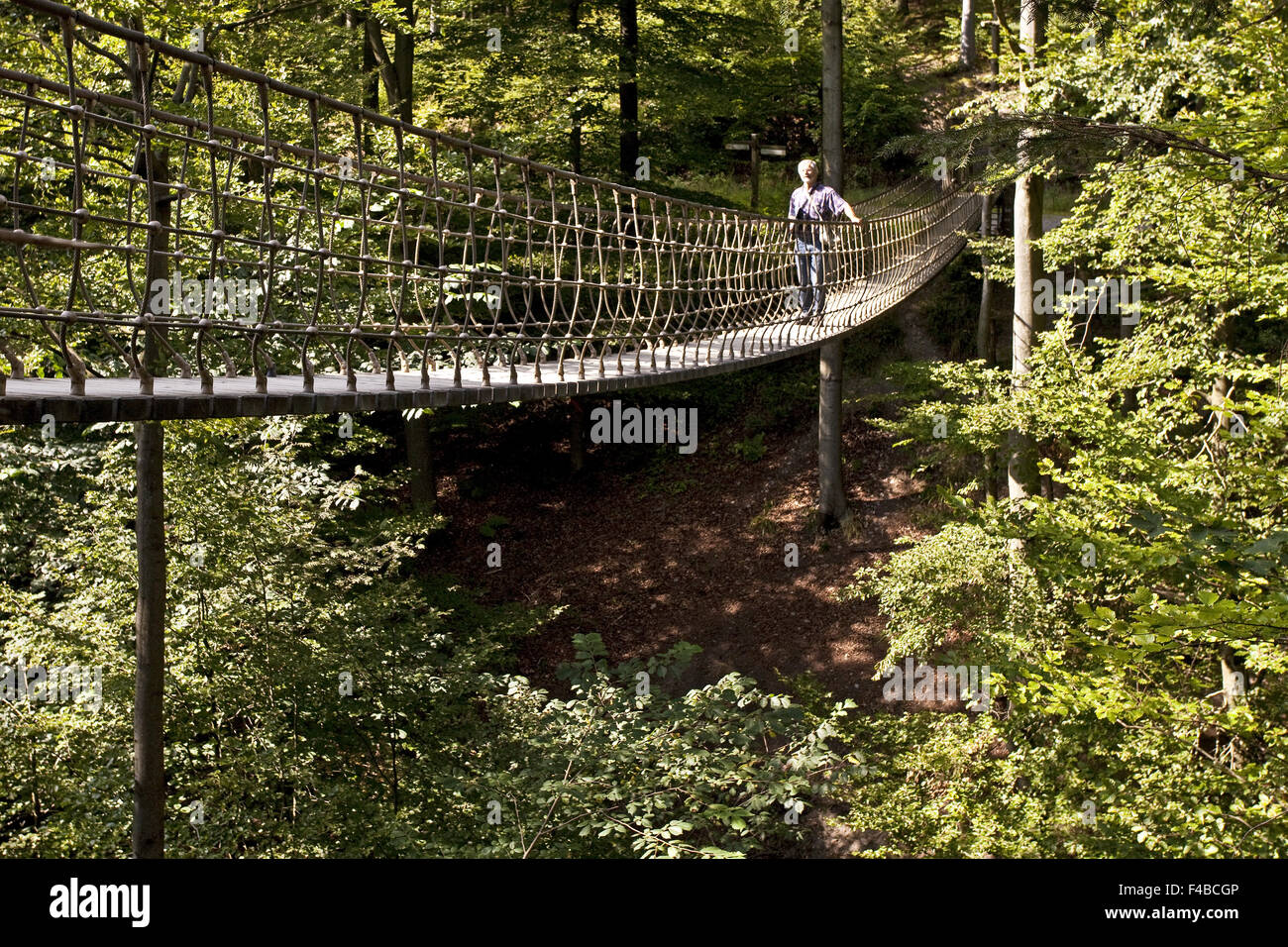 The Adventure Bridge in Bad Berleburg. Stock Photo
