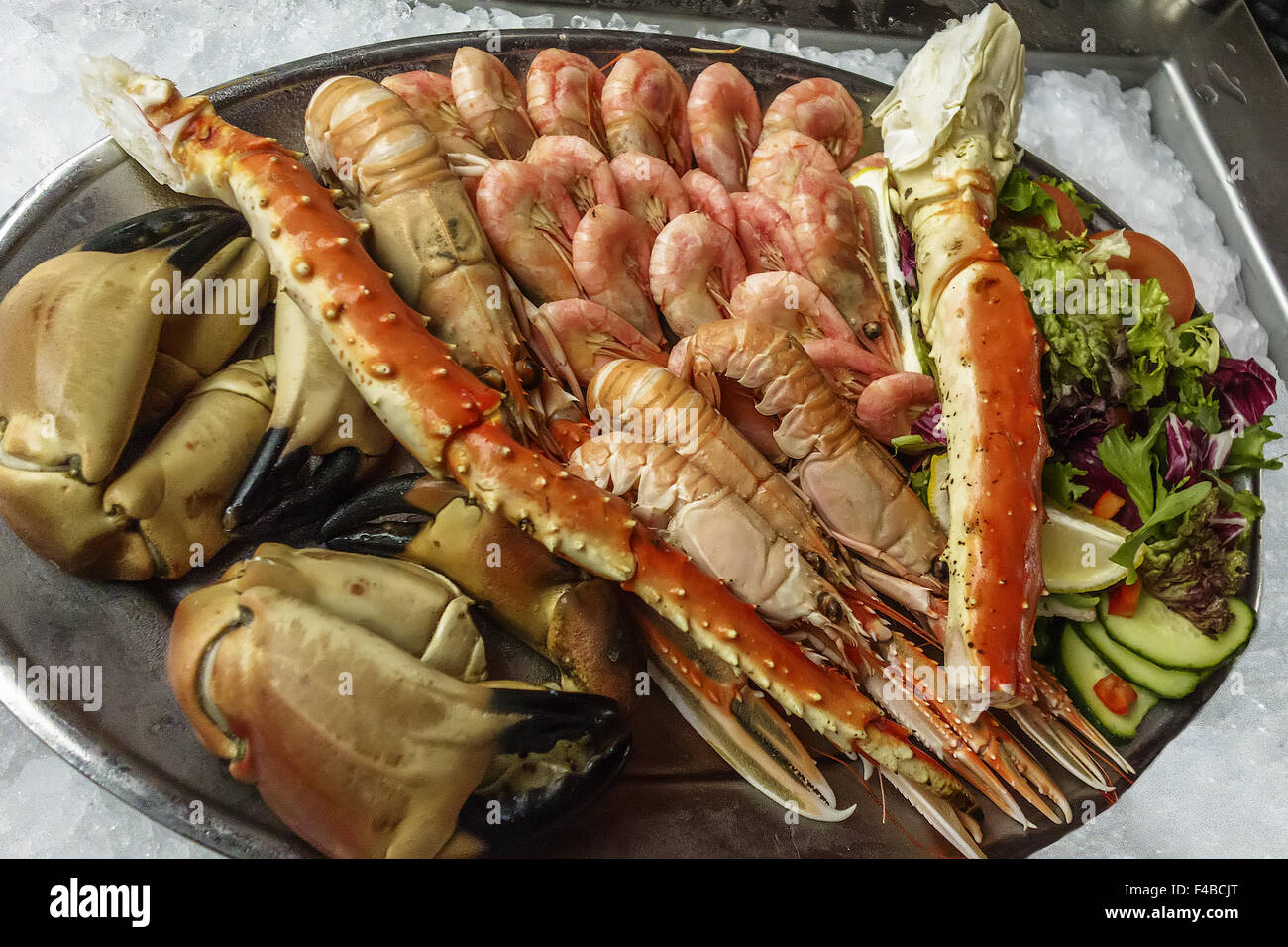 a-plate-of-seafood-bergen-norway-stock-photo-alamy