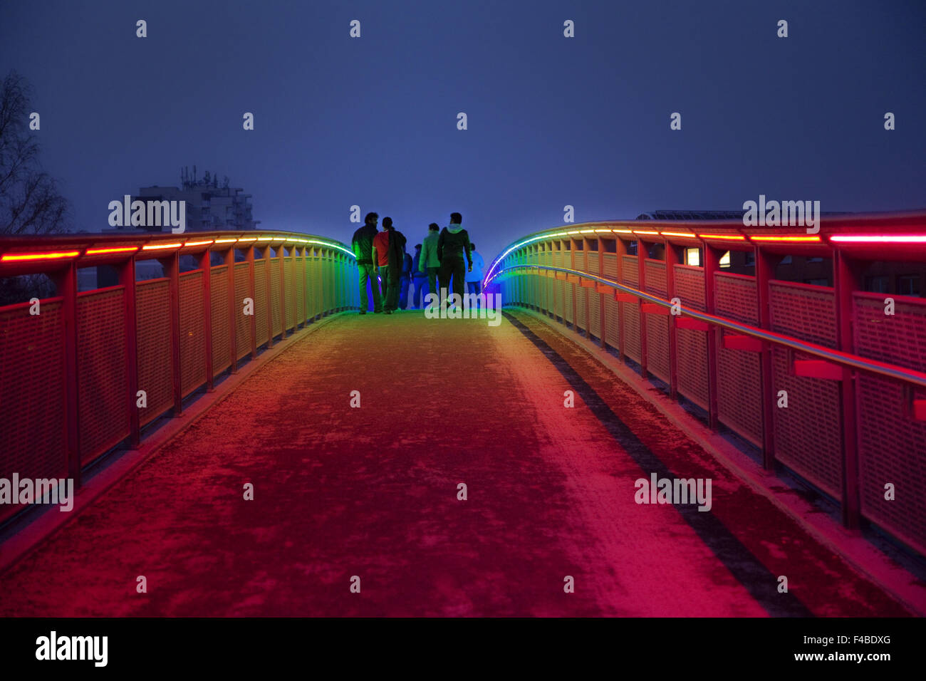 Rainbow Bridge, Dortmund, Germany. Stock Photo