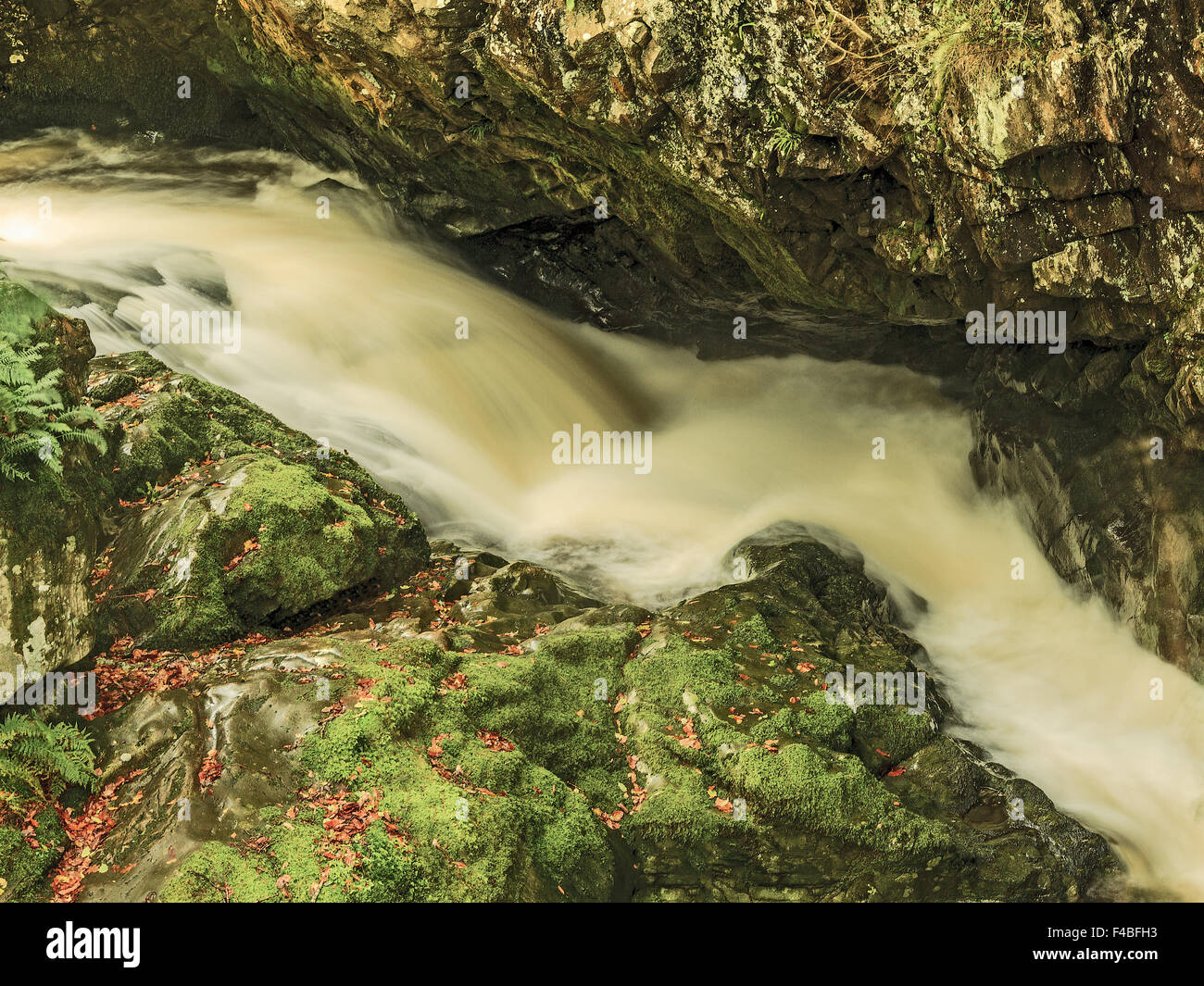 River Tearing Through The Rocks Cumbria UK Stock Photo