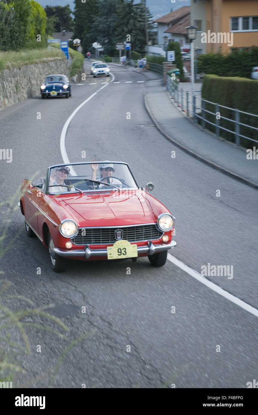 south tyrol classic cars FIAT Spider Stock Photo