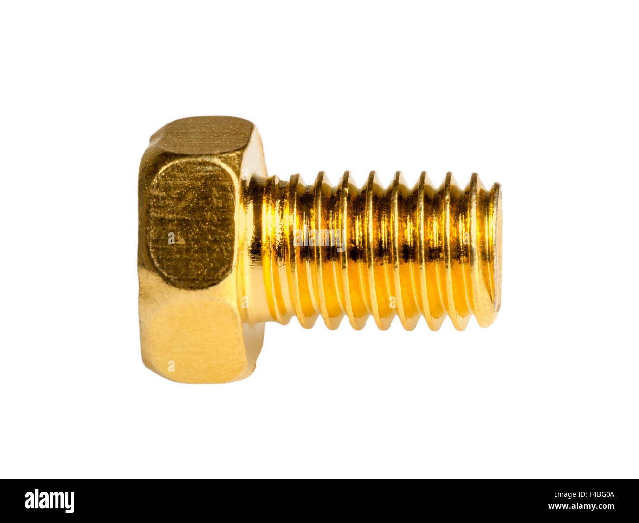 Gold screw Stock Photo