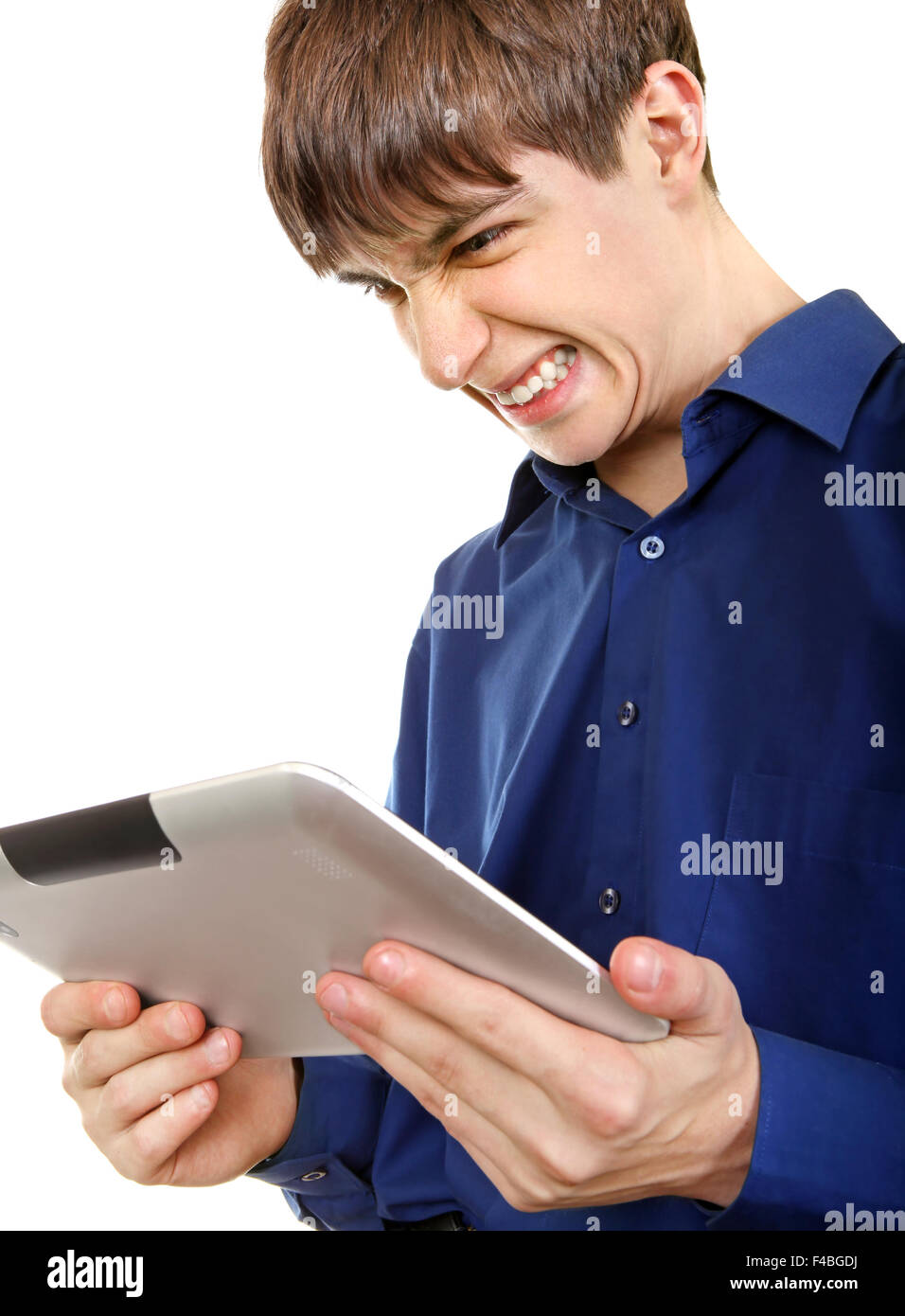 Teenager with Tablet Computer Stock Photo