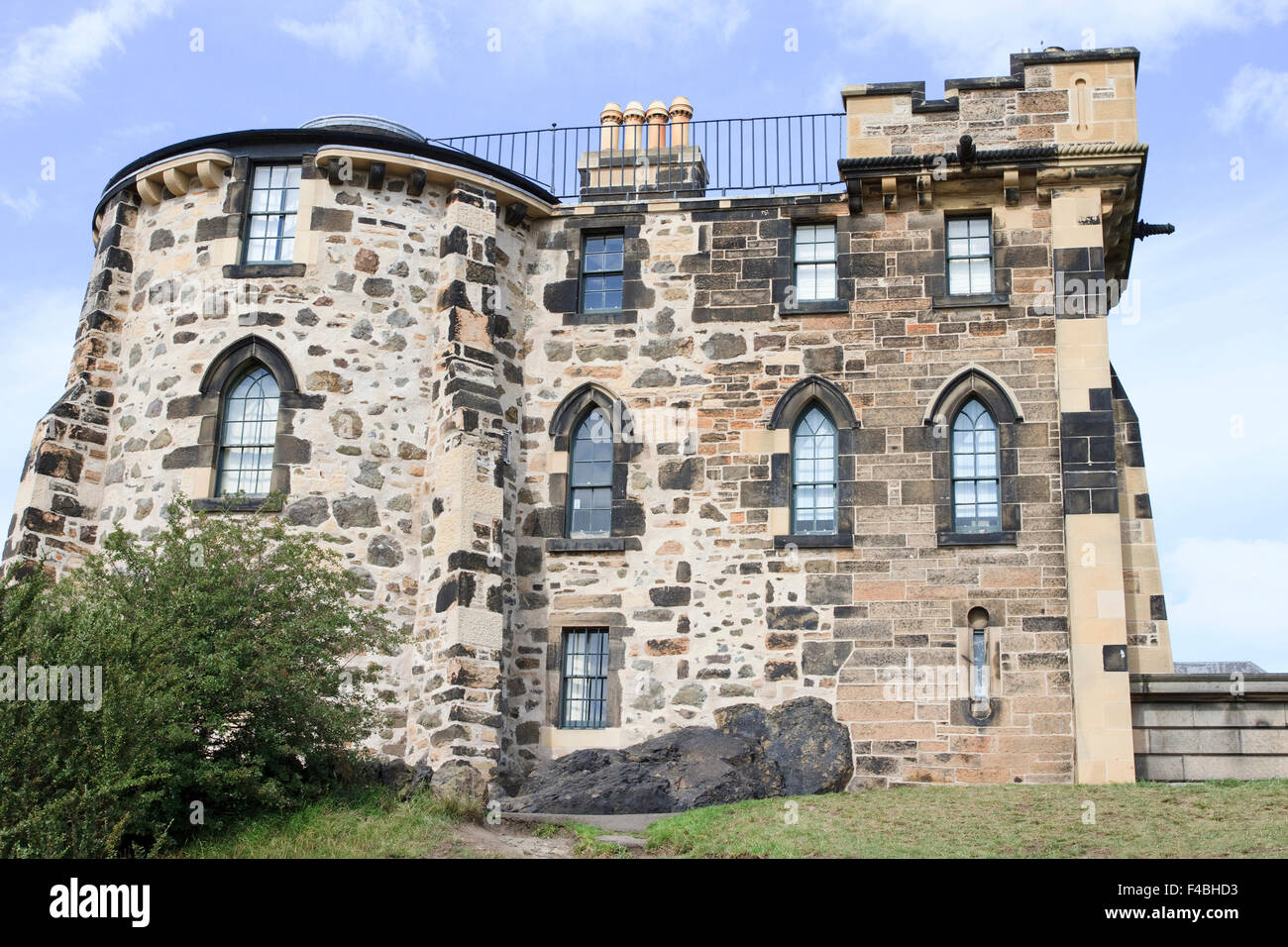 Old Observatory House on Calton Hill in Edinburgh, Scotland. Stock Photo