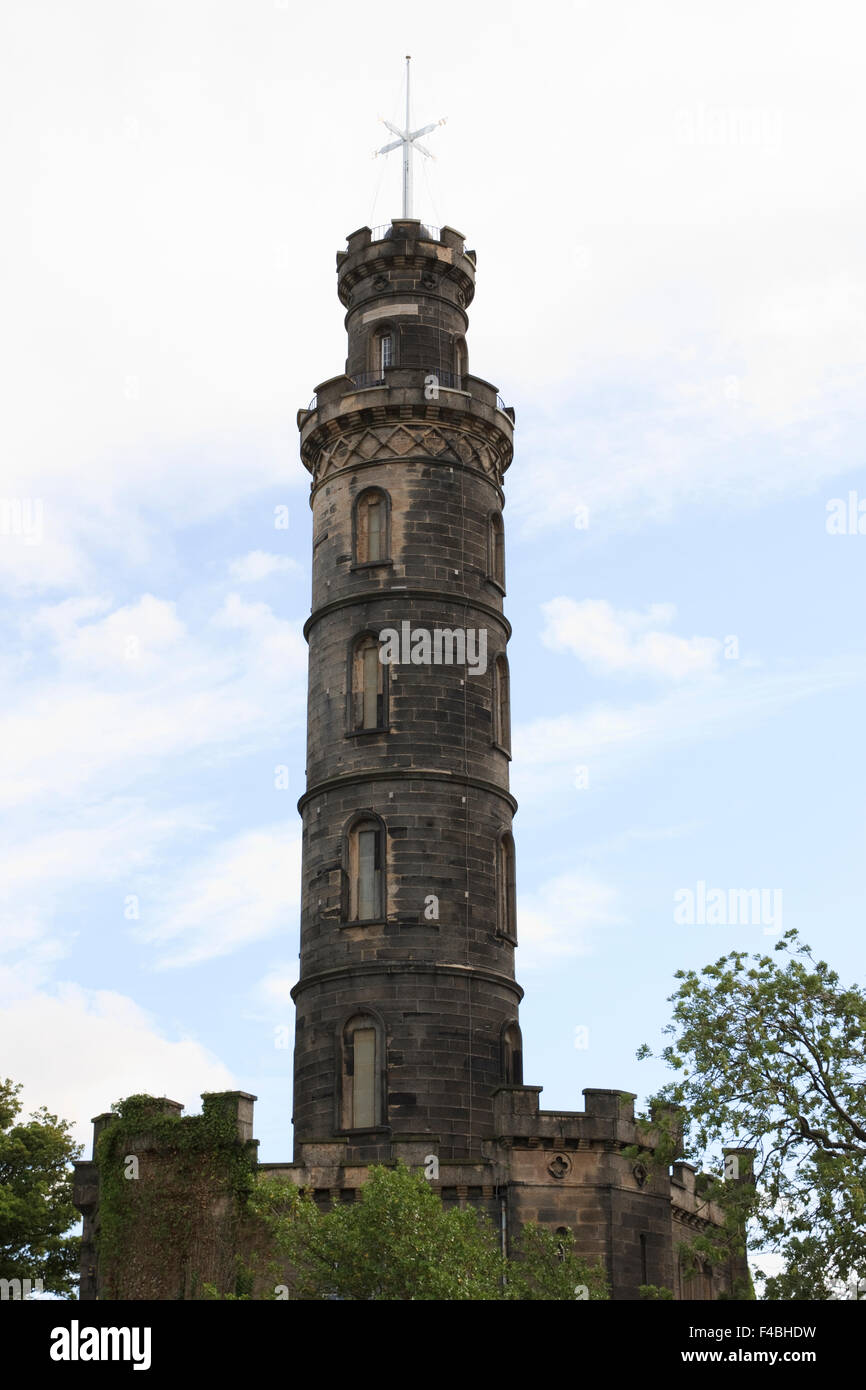 The Nelson Monument on Calton Hill in Edinburgh, Scotland. Stock Photo
