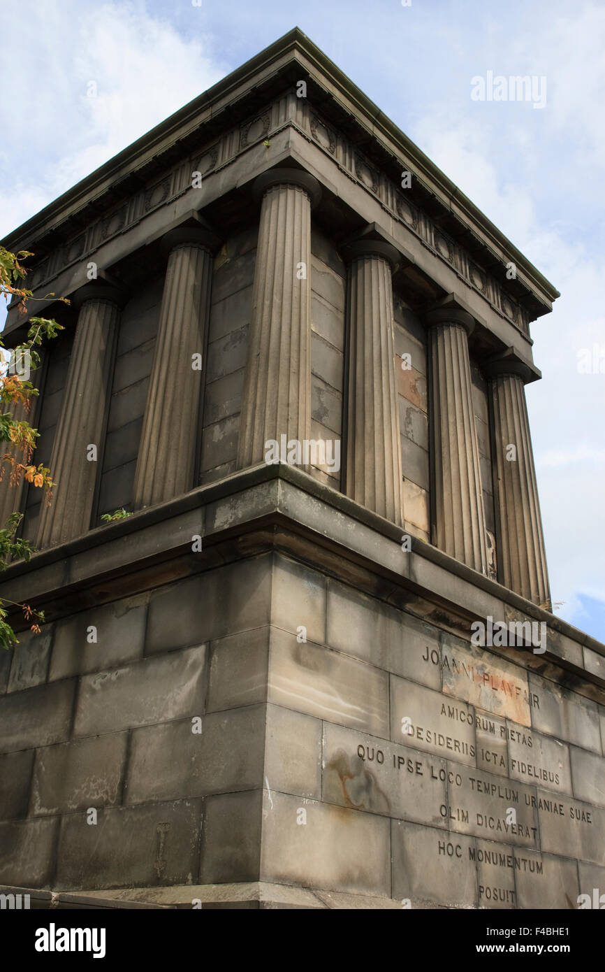 John Playfair Monument on Calton Hill in Edinburgh, Scotland. Stock Photo