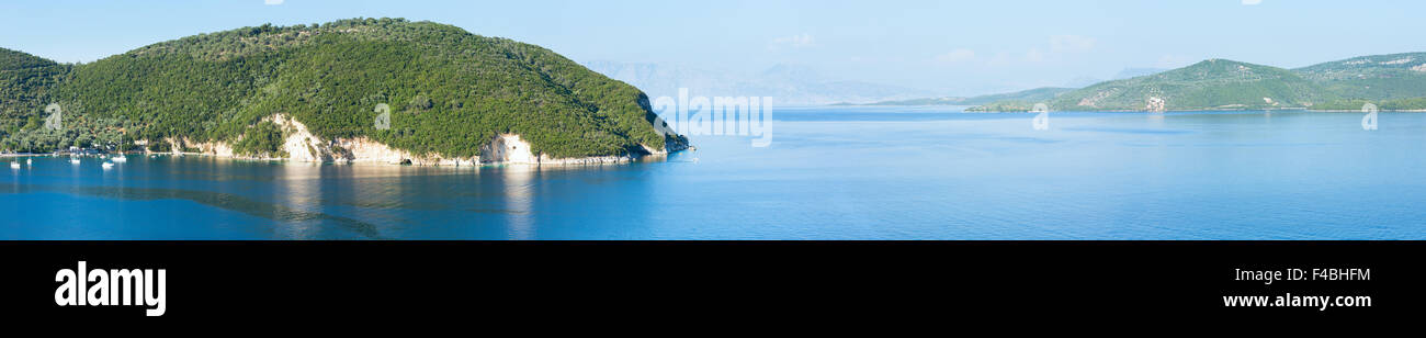 Lefkada coast summer panorama (Greece) Stock Photo