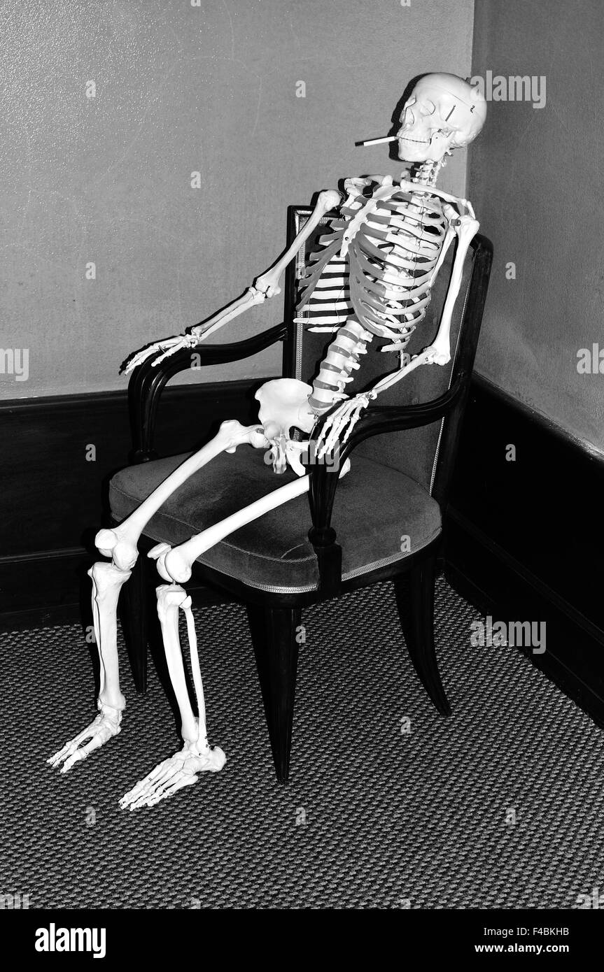 Waiting times black and white sitting still Stock Photo
