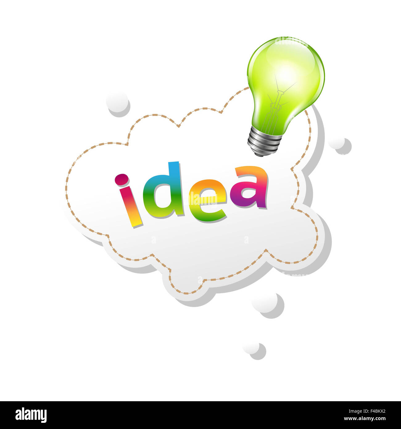 Speech Bubble And Lamp Stock Photo Alamy