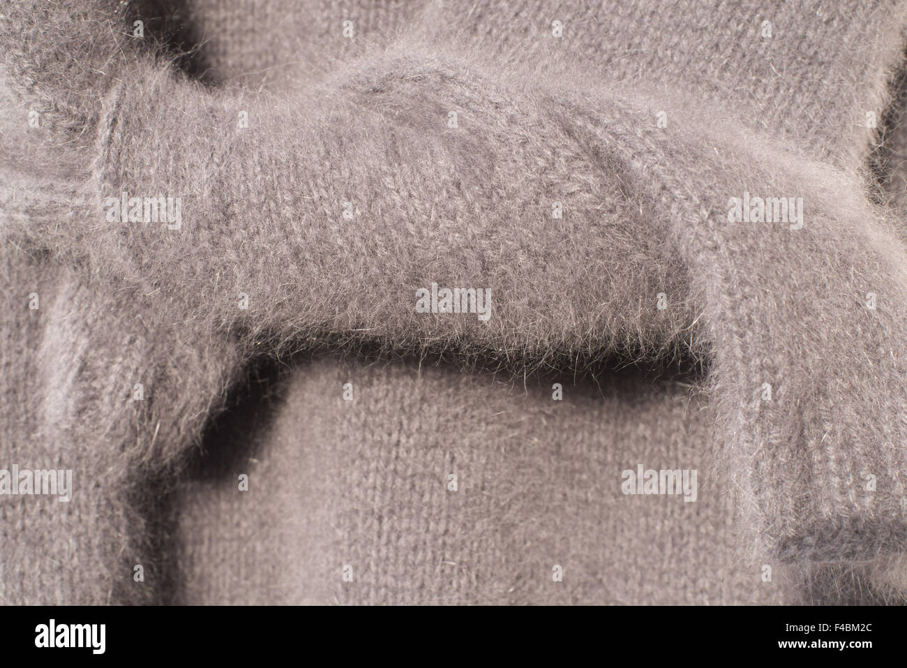 Angora sweater velcro in closeup Stock Photo
