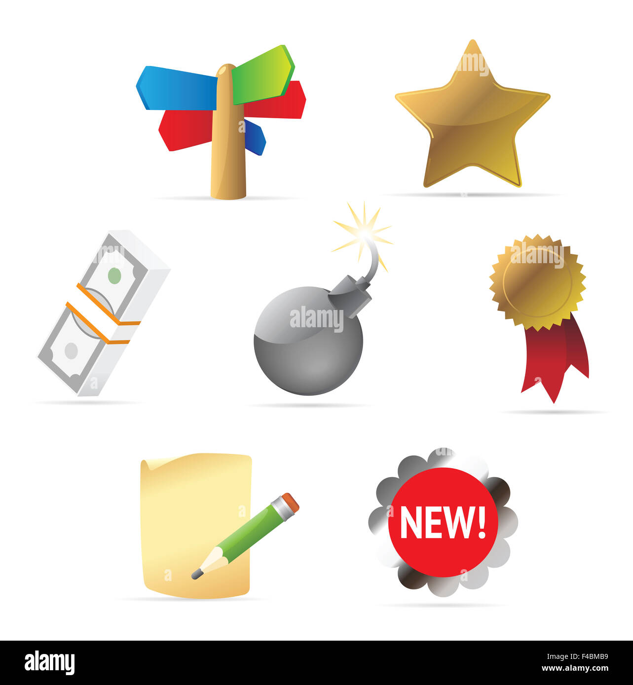 Icons for business metaphor Stock Photo