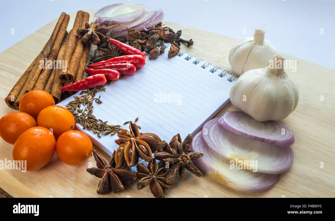 Note for recipe Stock Photo - Alamy