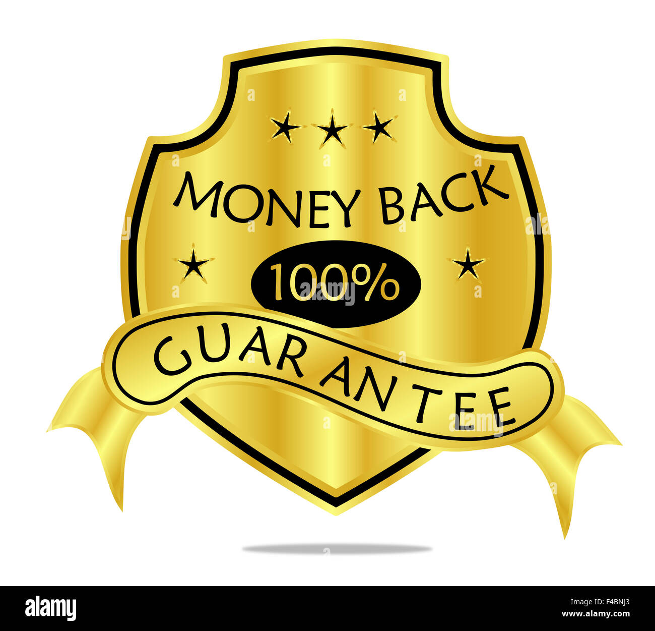 Money Back Guarantee Shield and Banner Stock Photo Alamy