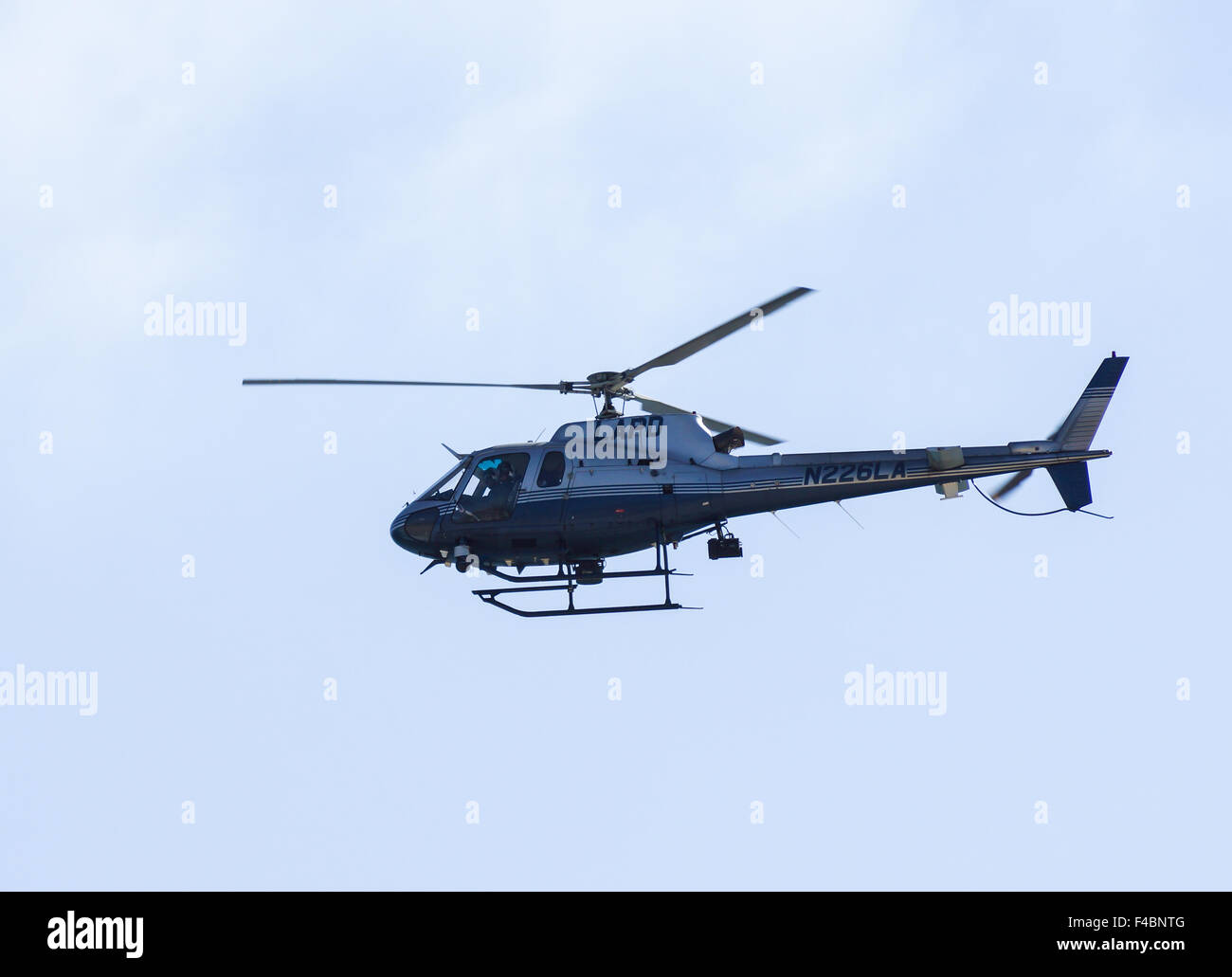 Police-Helicopter in L.A. Stock Photo